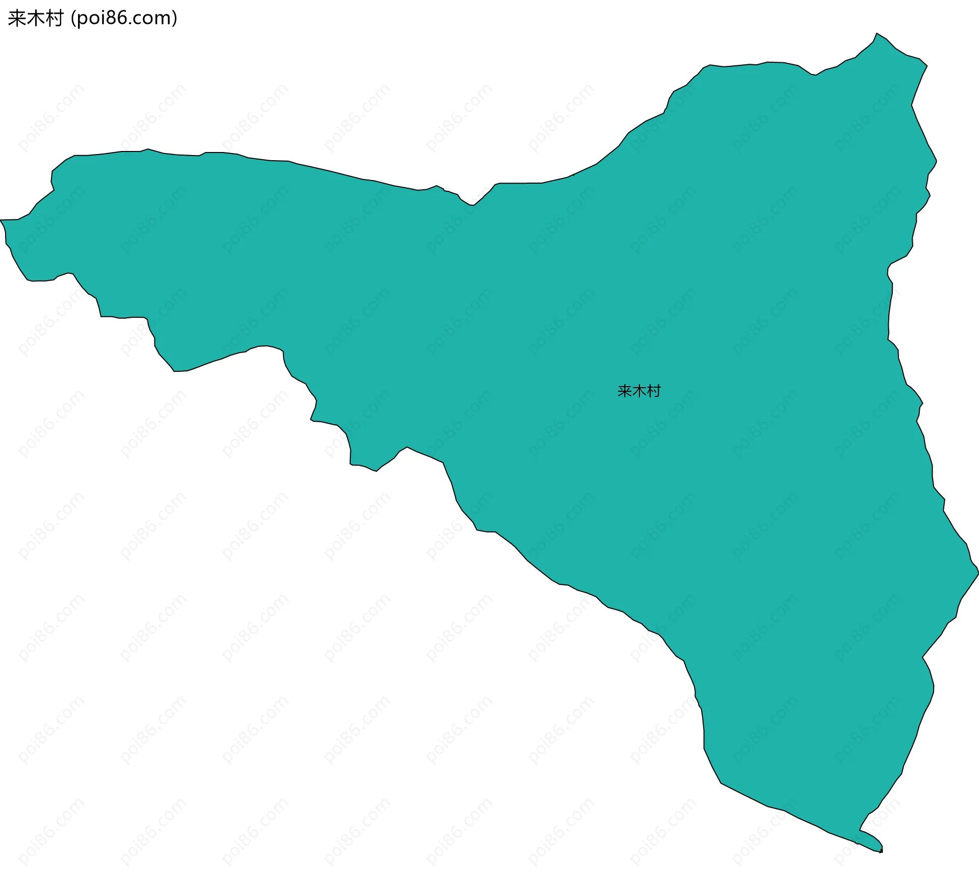 来木村边界地图