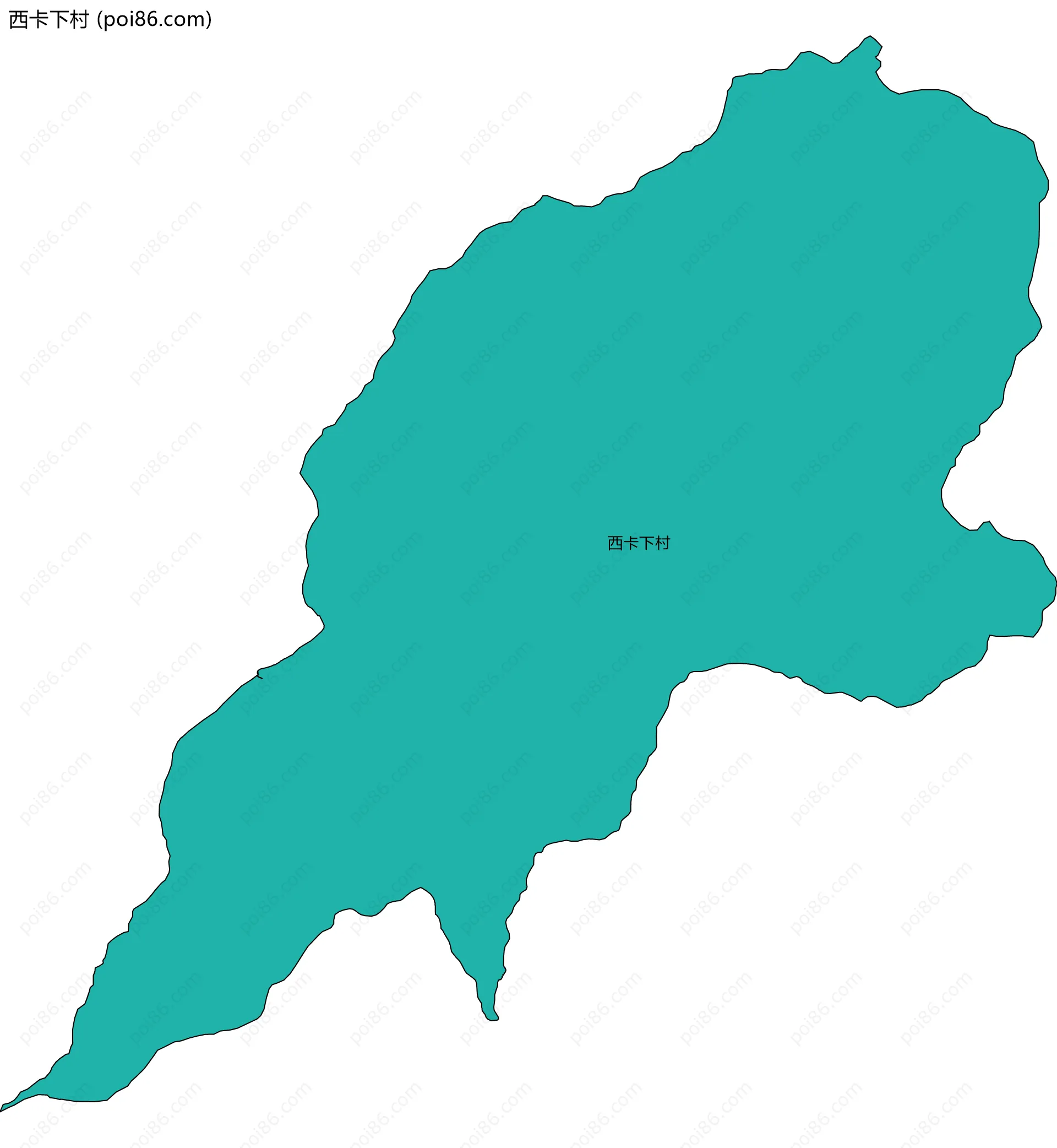 西卡下村边界地图