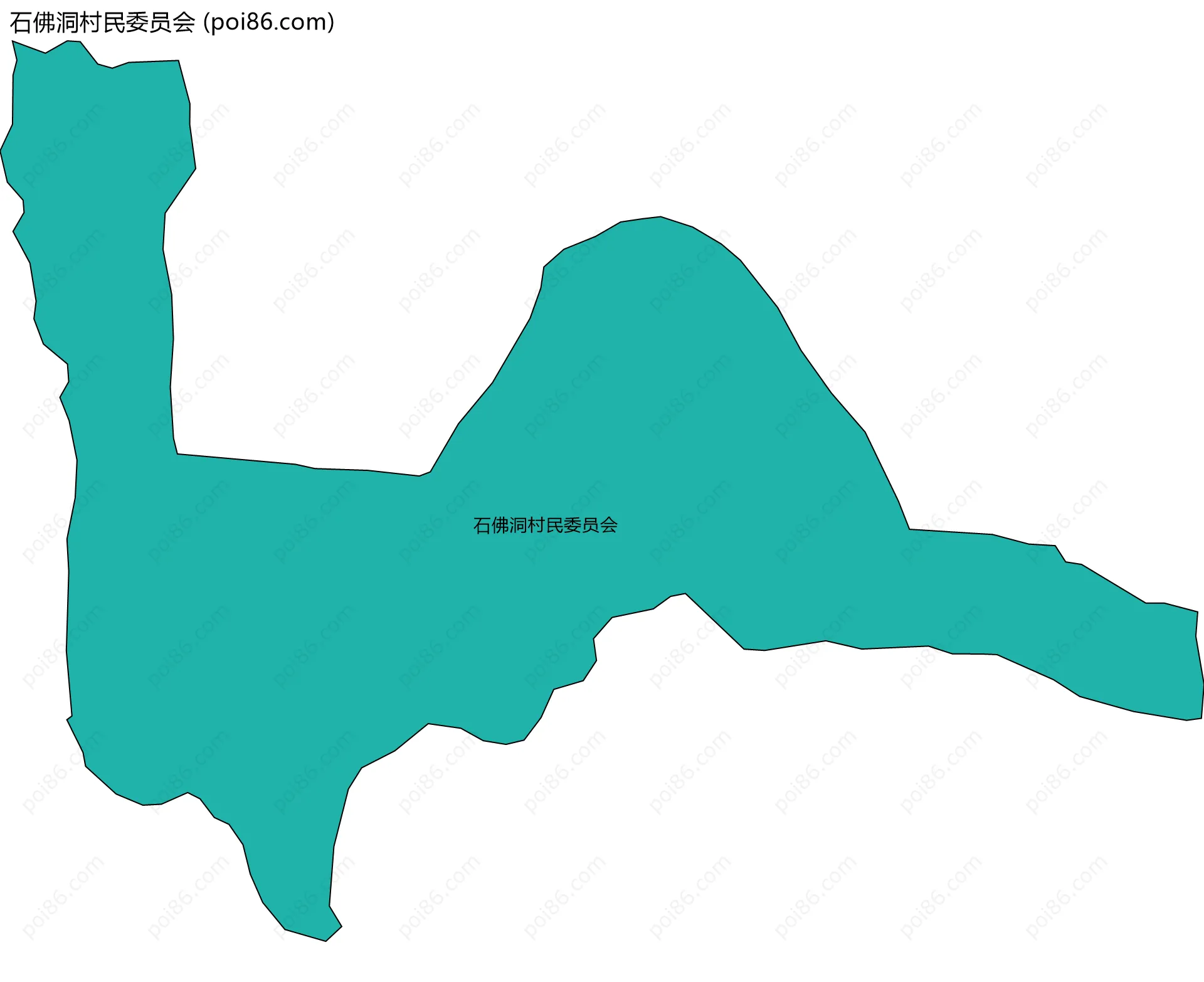 石佛洞村民委员会边界地图