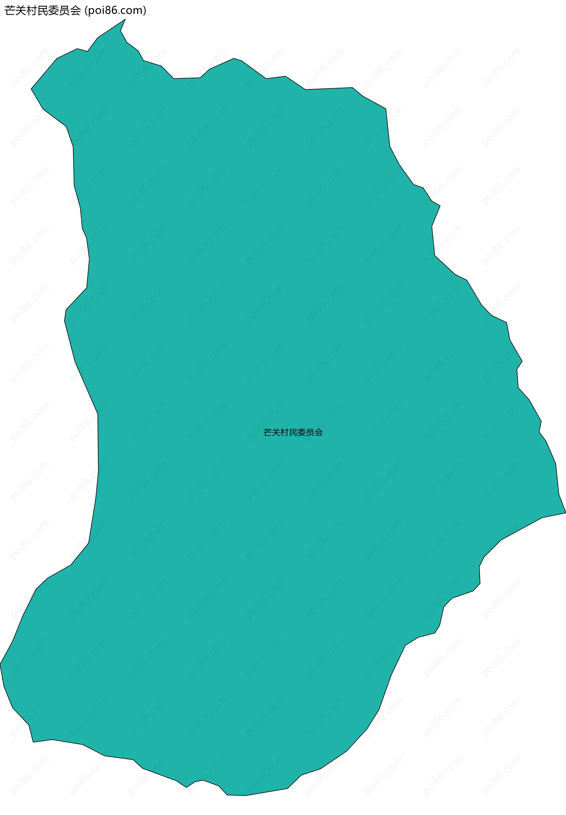 芒关村民委员会边界地图