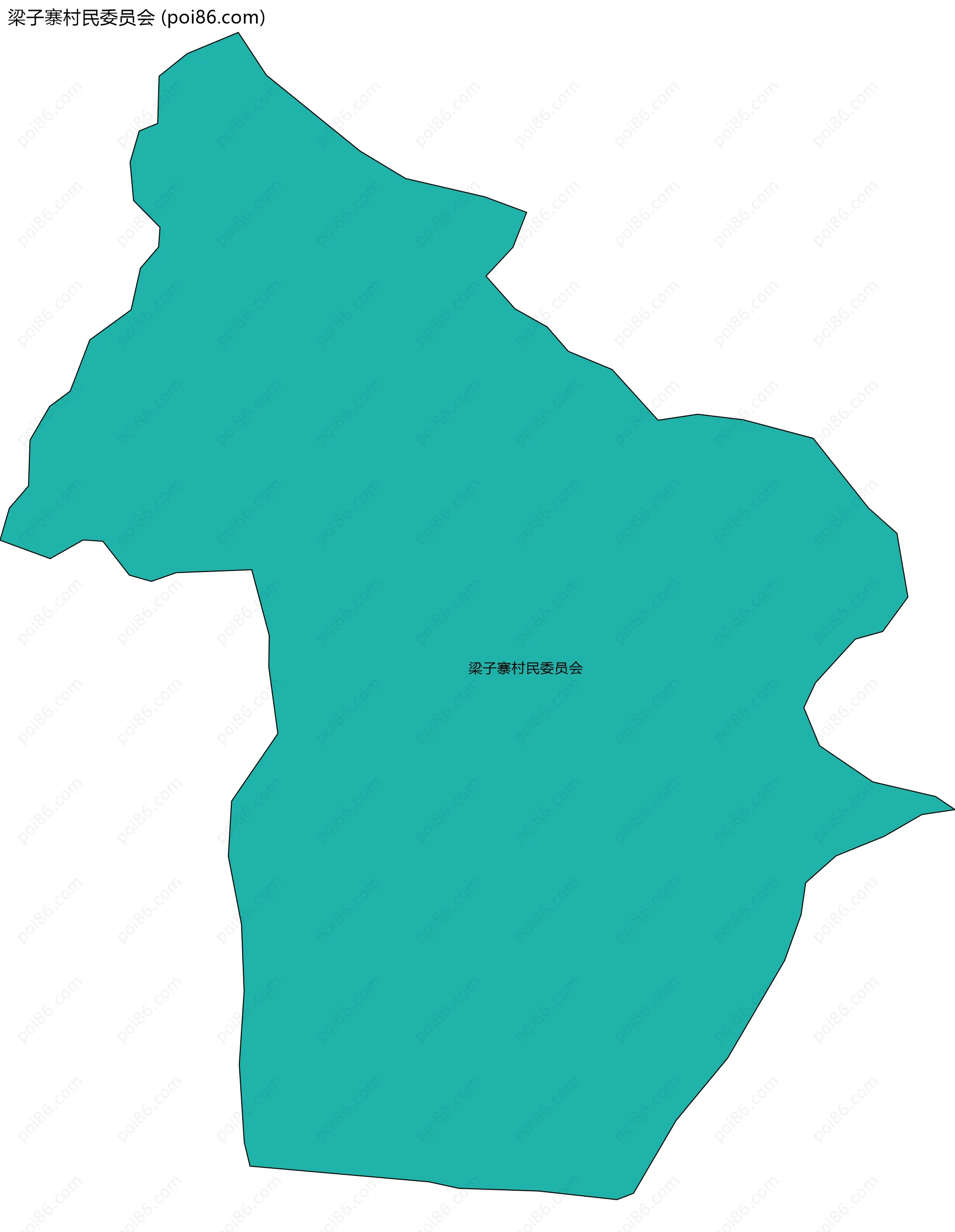 梁子寨村民委员会边界地图