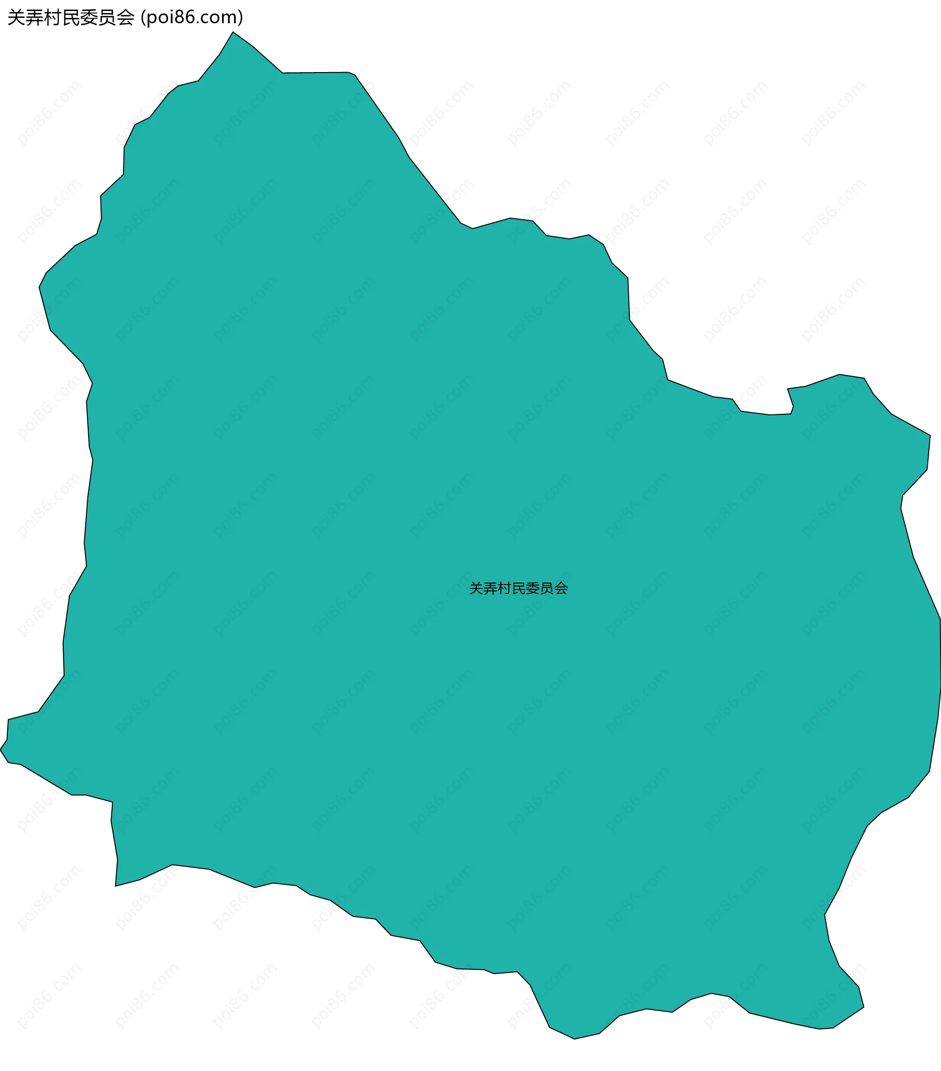 关弄村民委员会边界地图