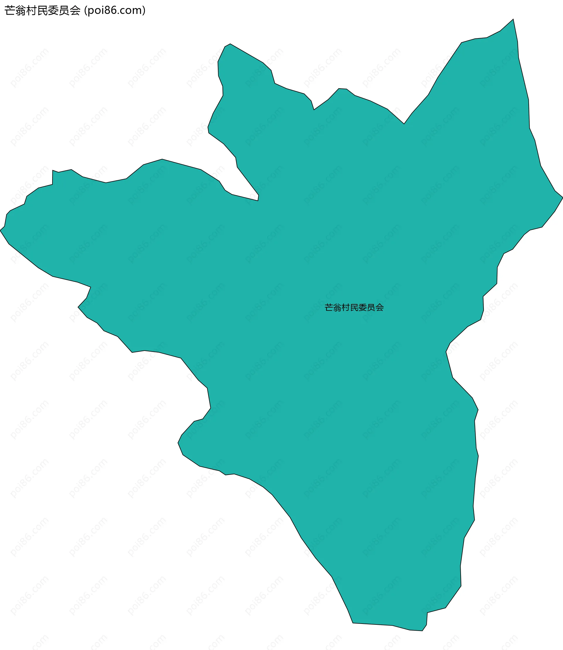 芒翁村民委员会边界地图