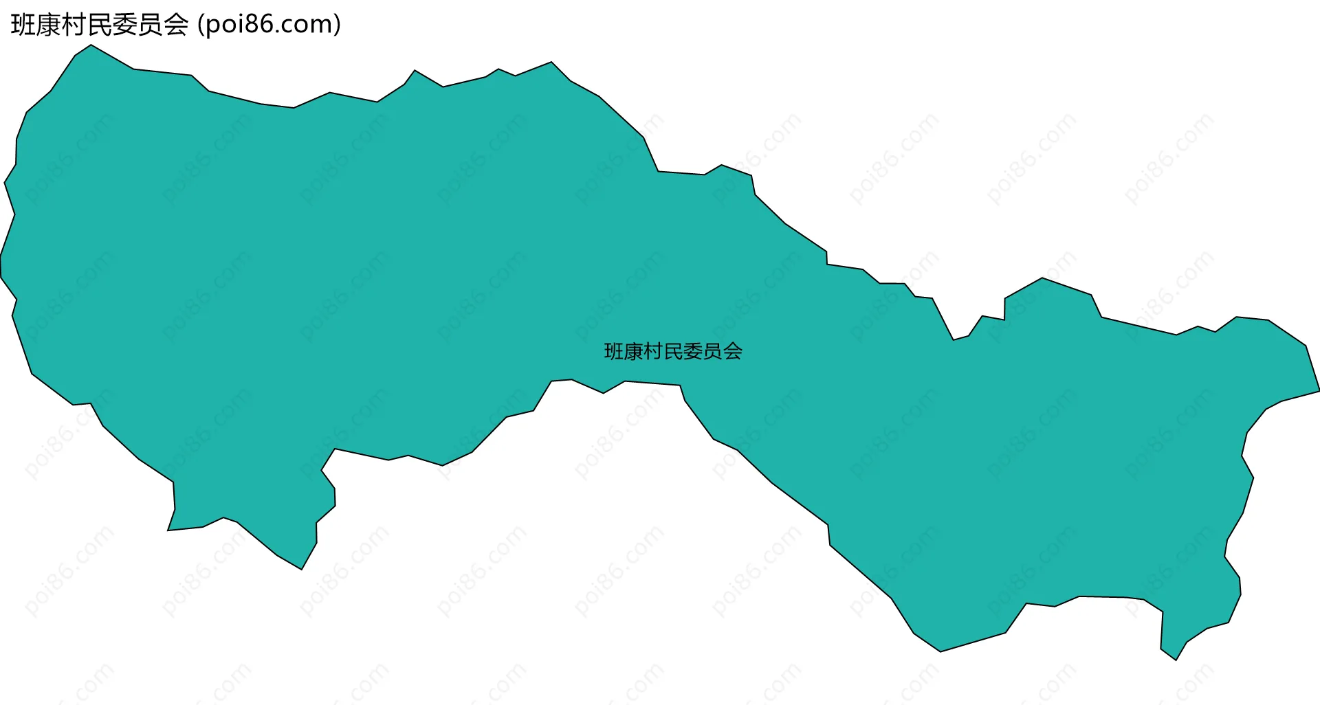 班康村民委员会边界地图
