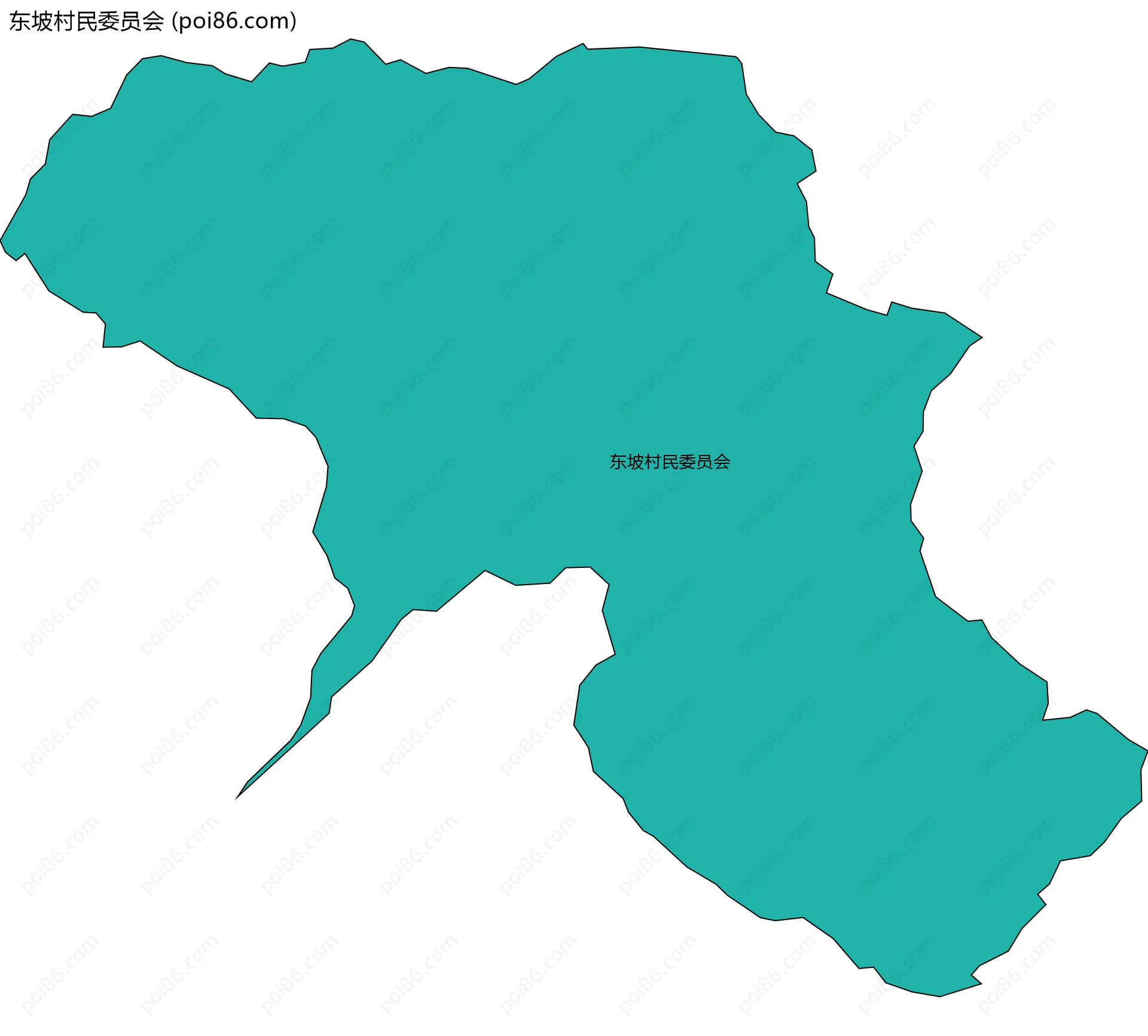 东坡村民委员会边界地图