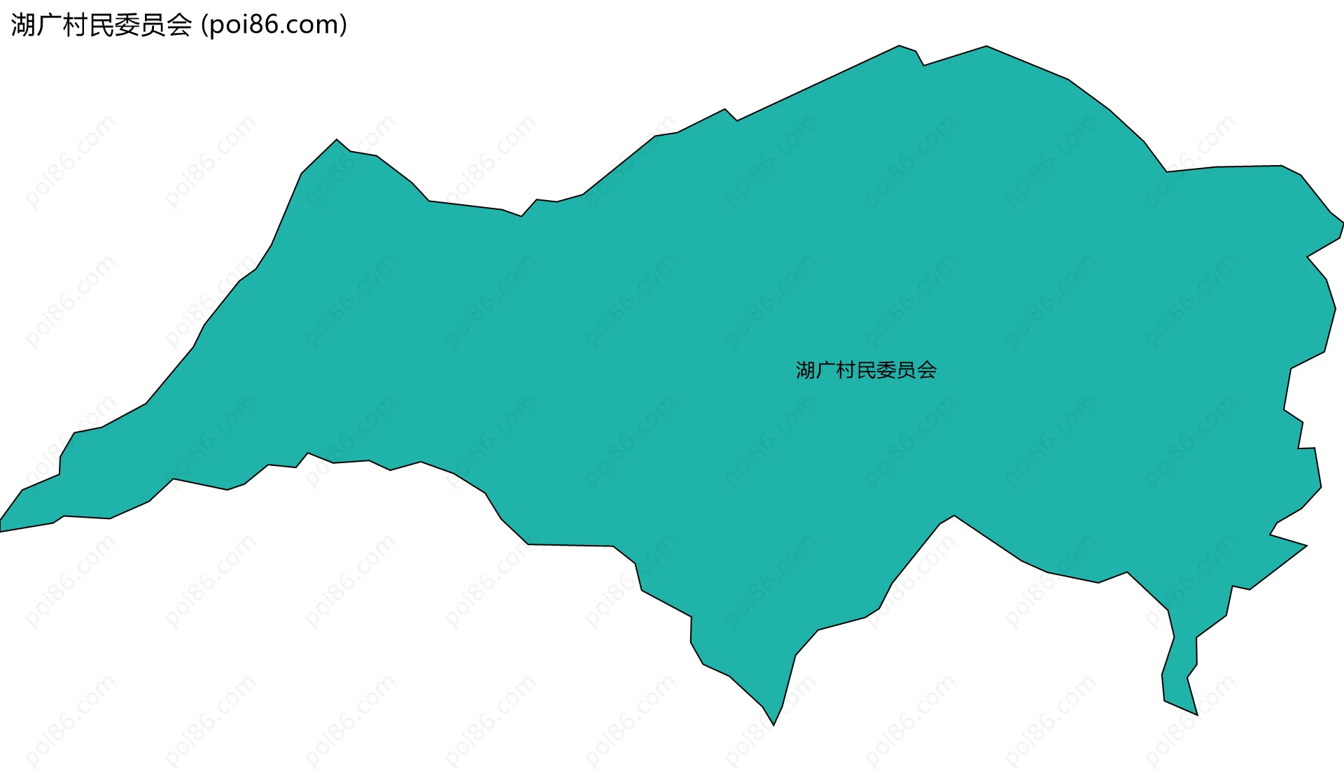 湖广村民委员会边界地图