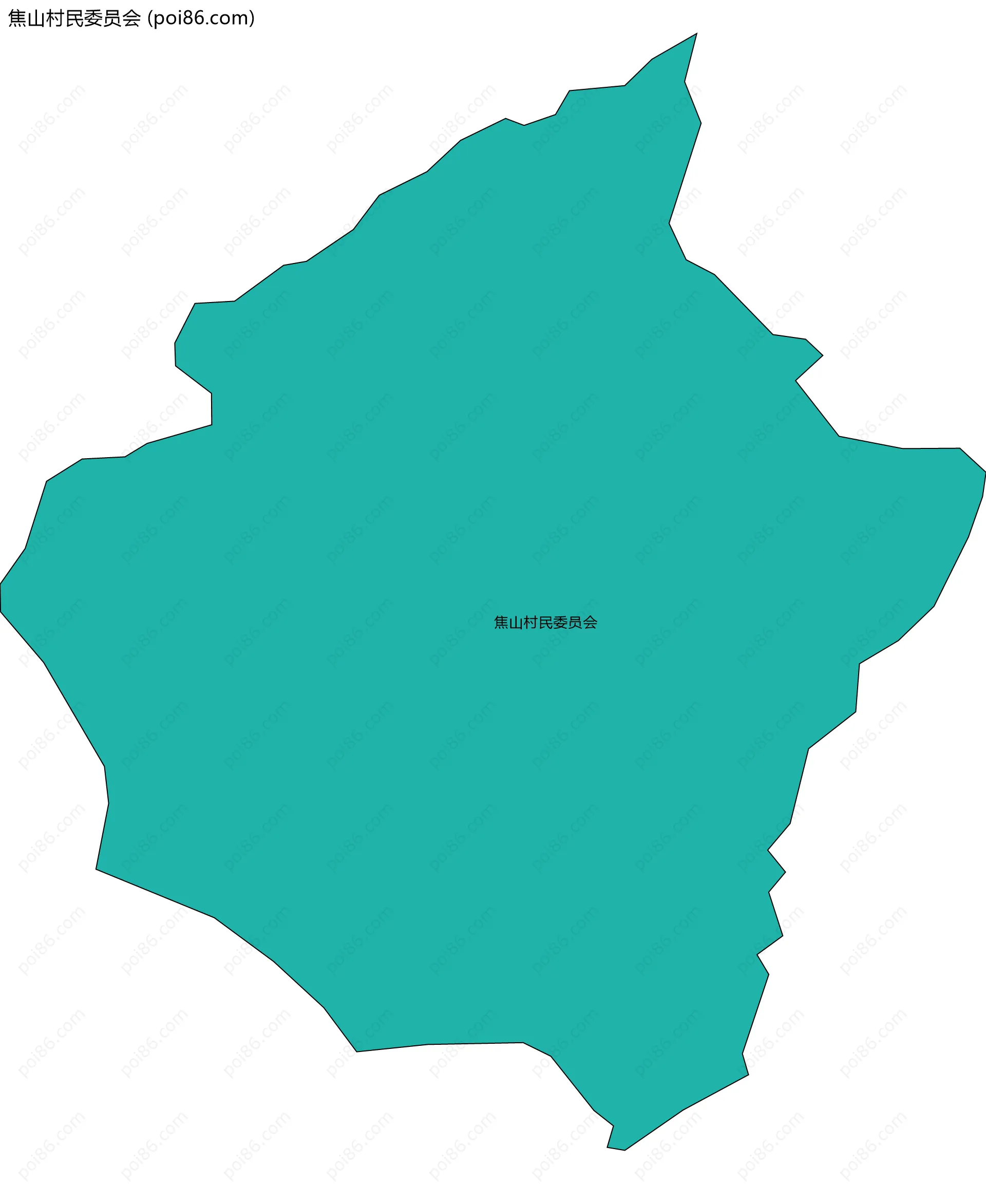 焦山村民委员会边界地图