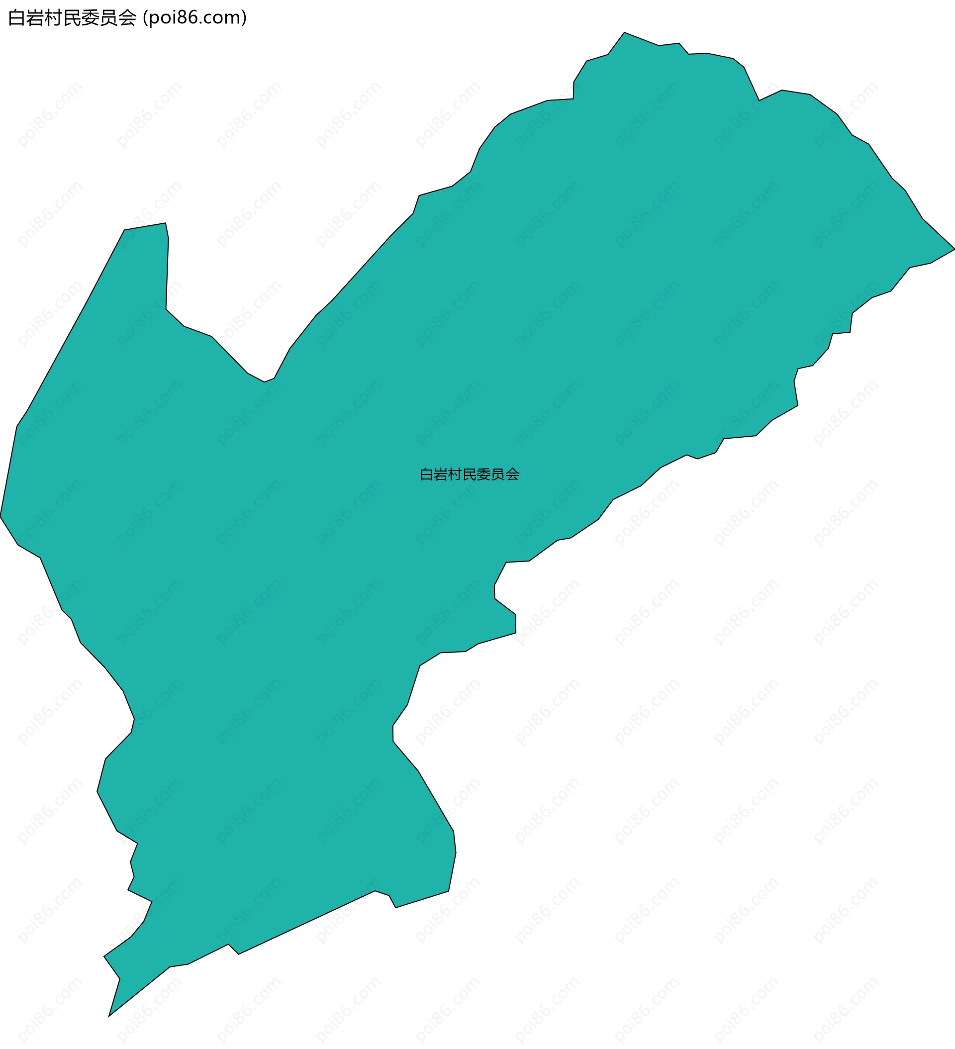 白岩村民委员会边界地图