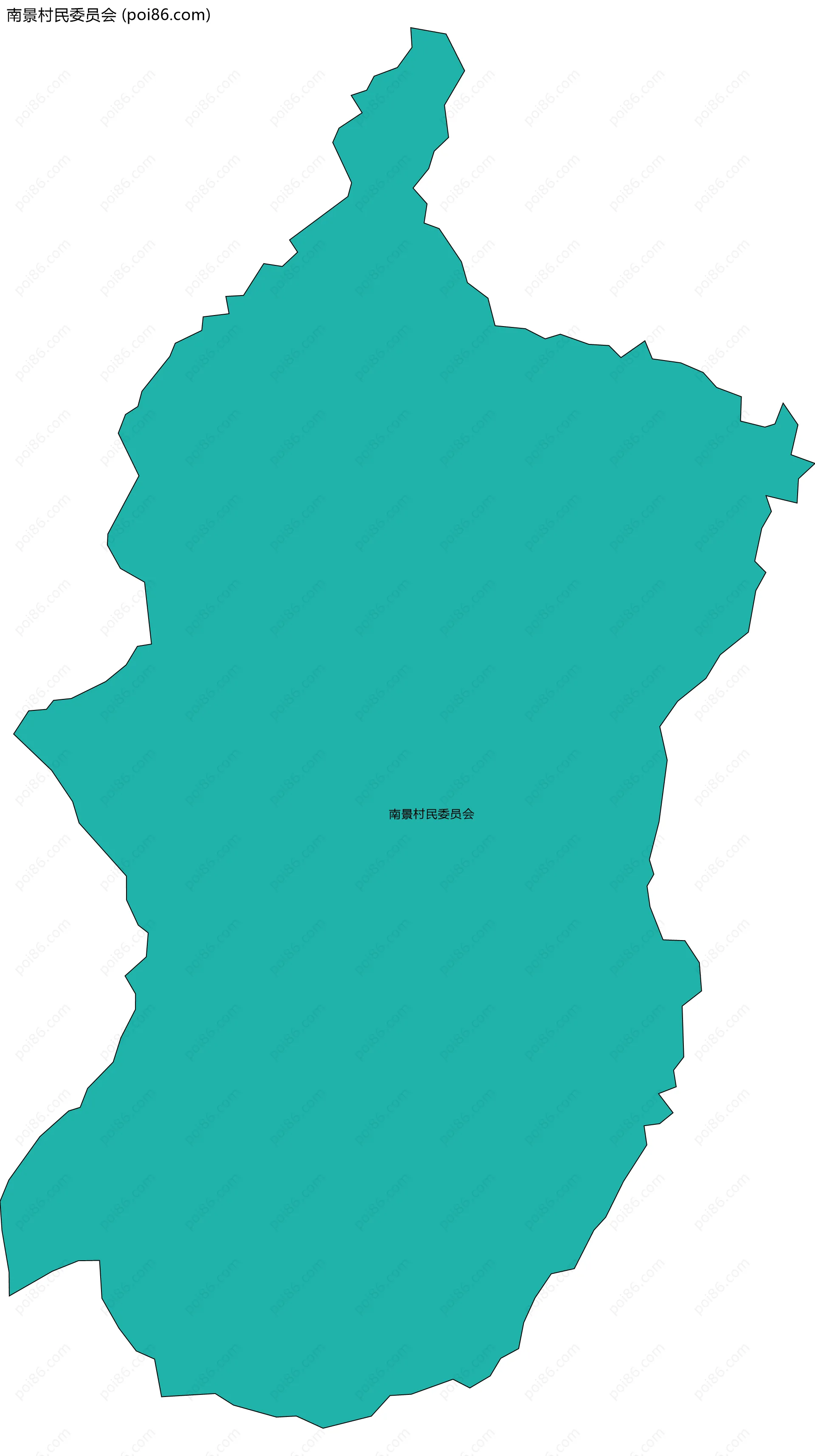 南景村民委员会边界地图