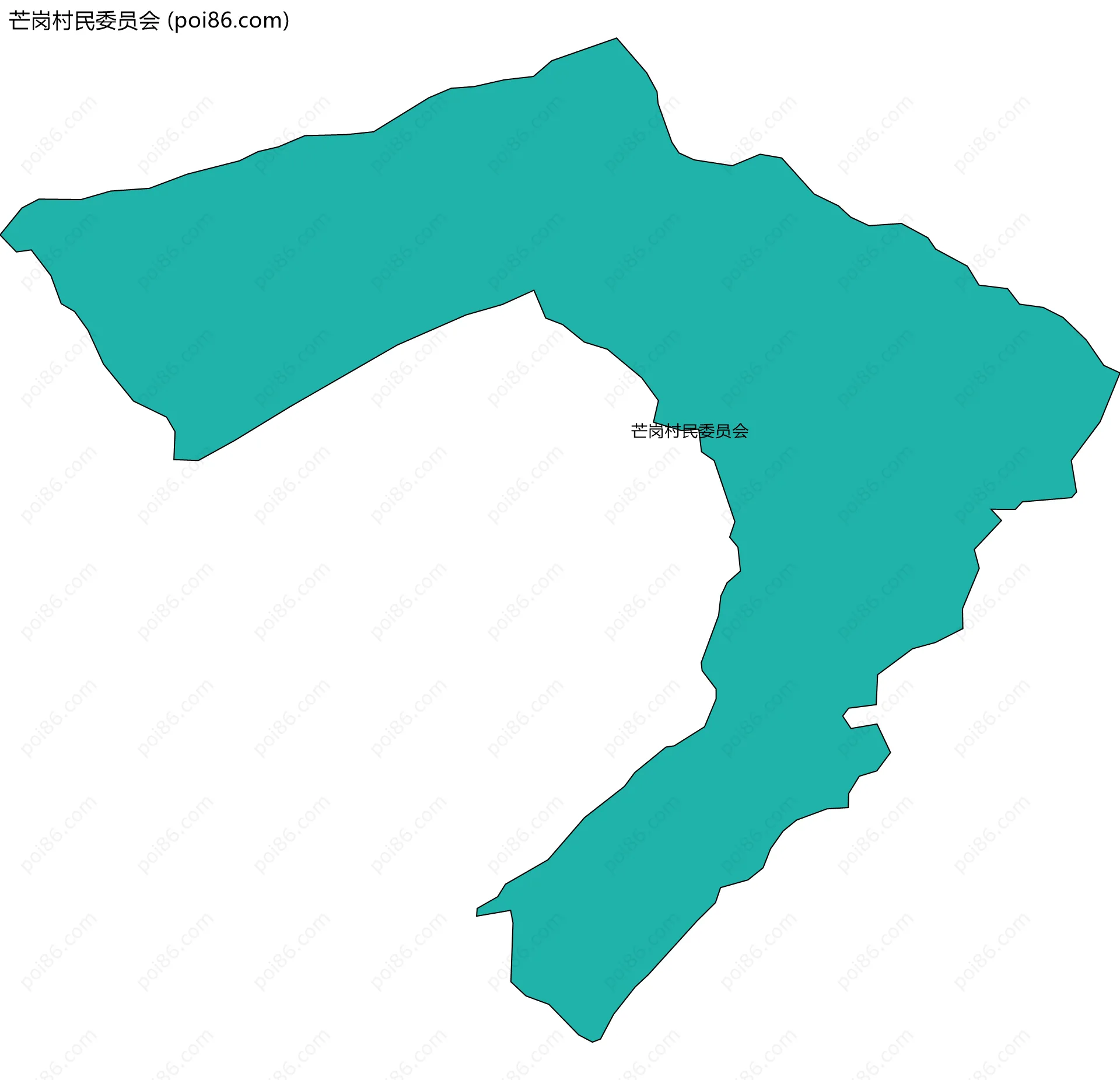 芒岗村民委员会边界地图