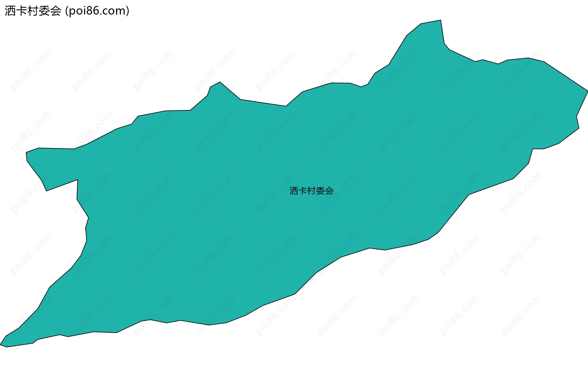 洒卡村委会边界地图
