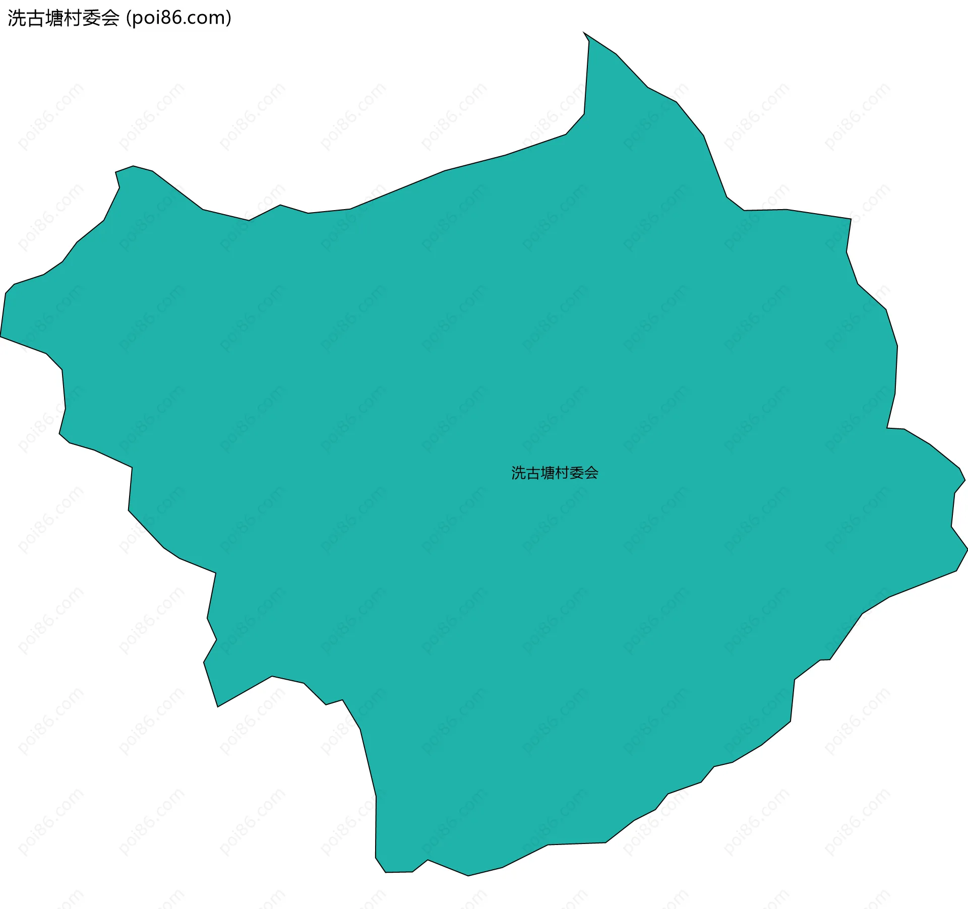 洗古塘村委会边界地图