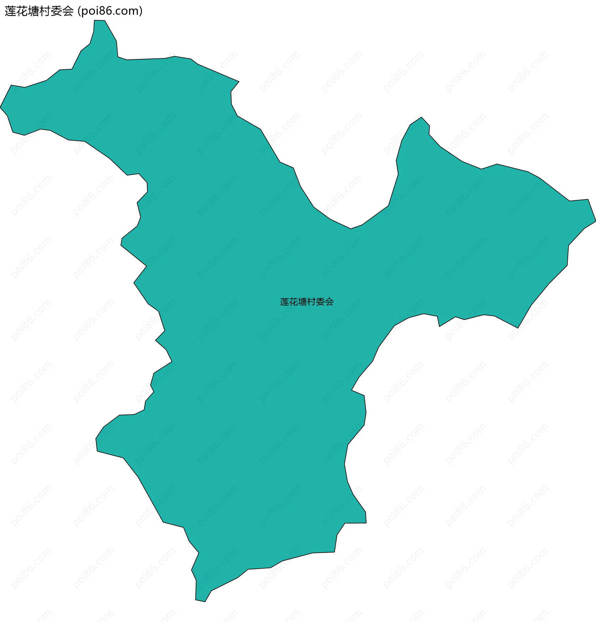 莲花塘村委会边界地图