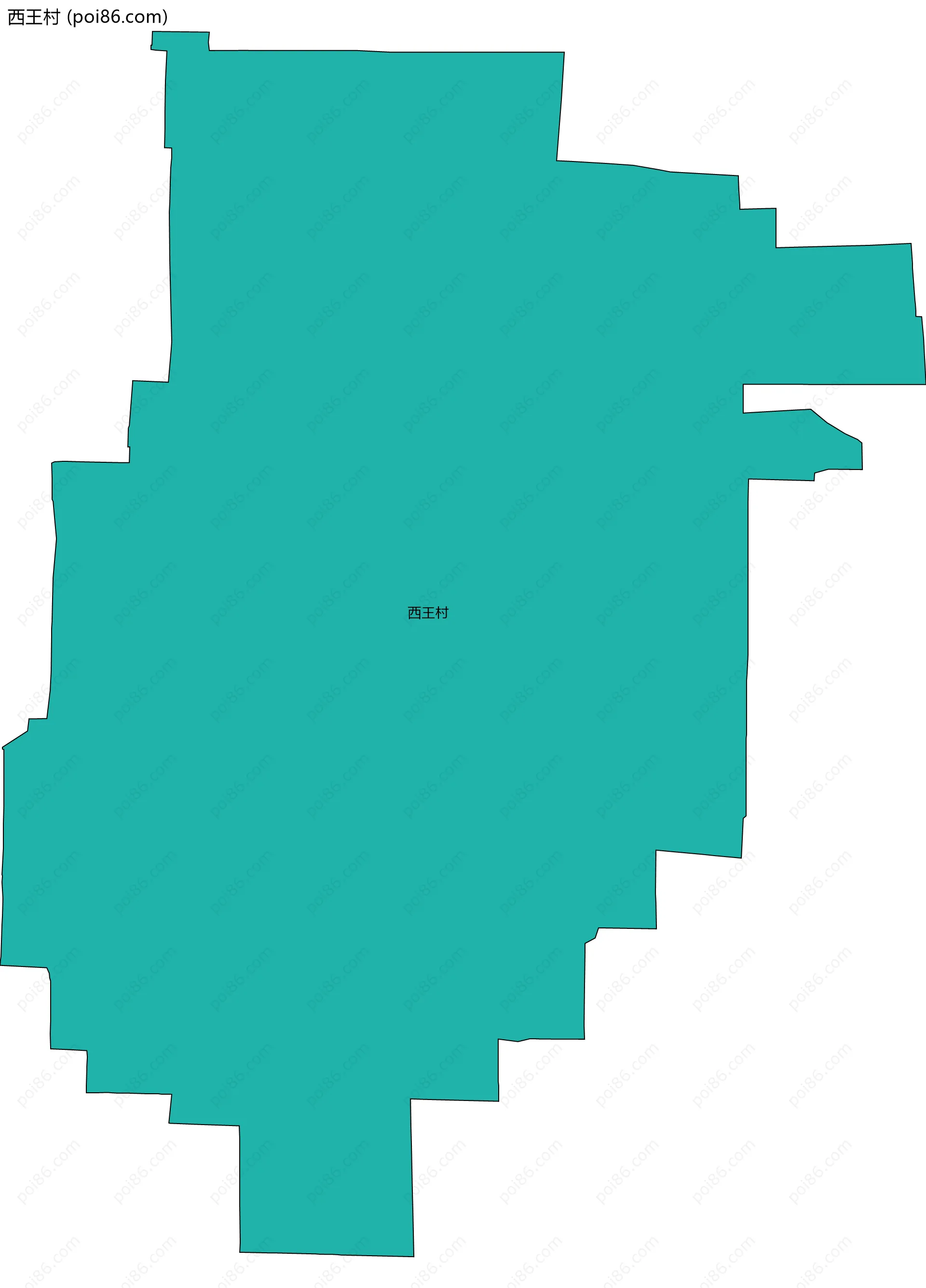西王村边界地图