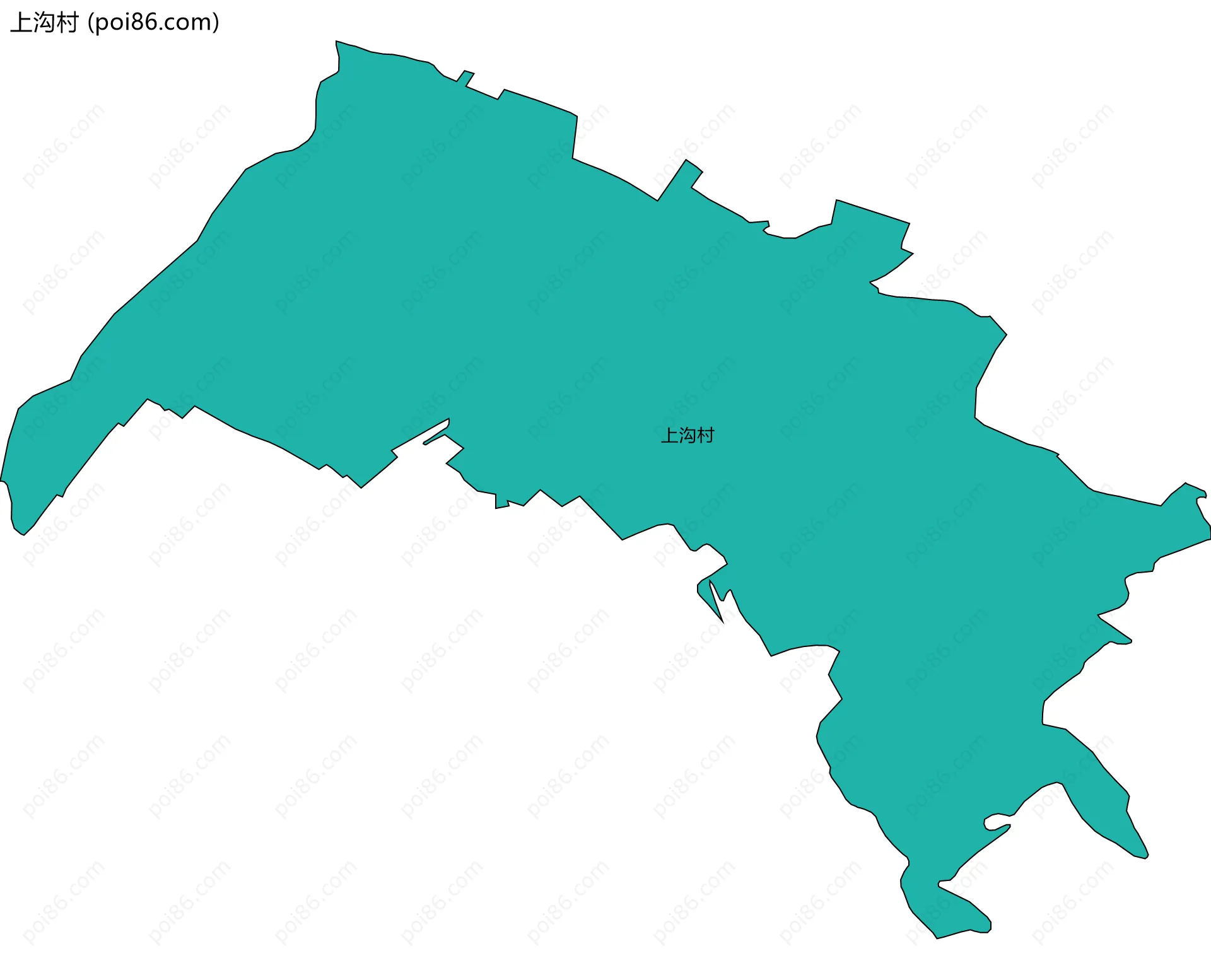 上沟村边界地图