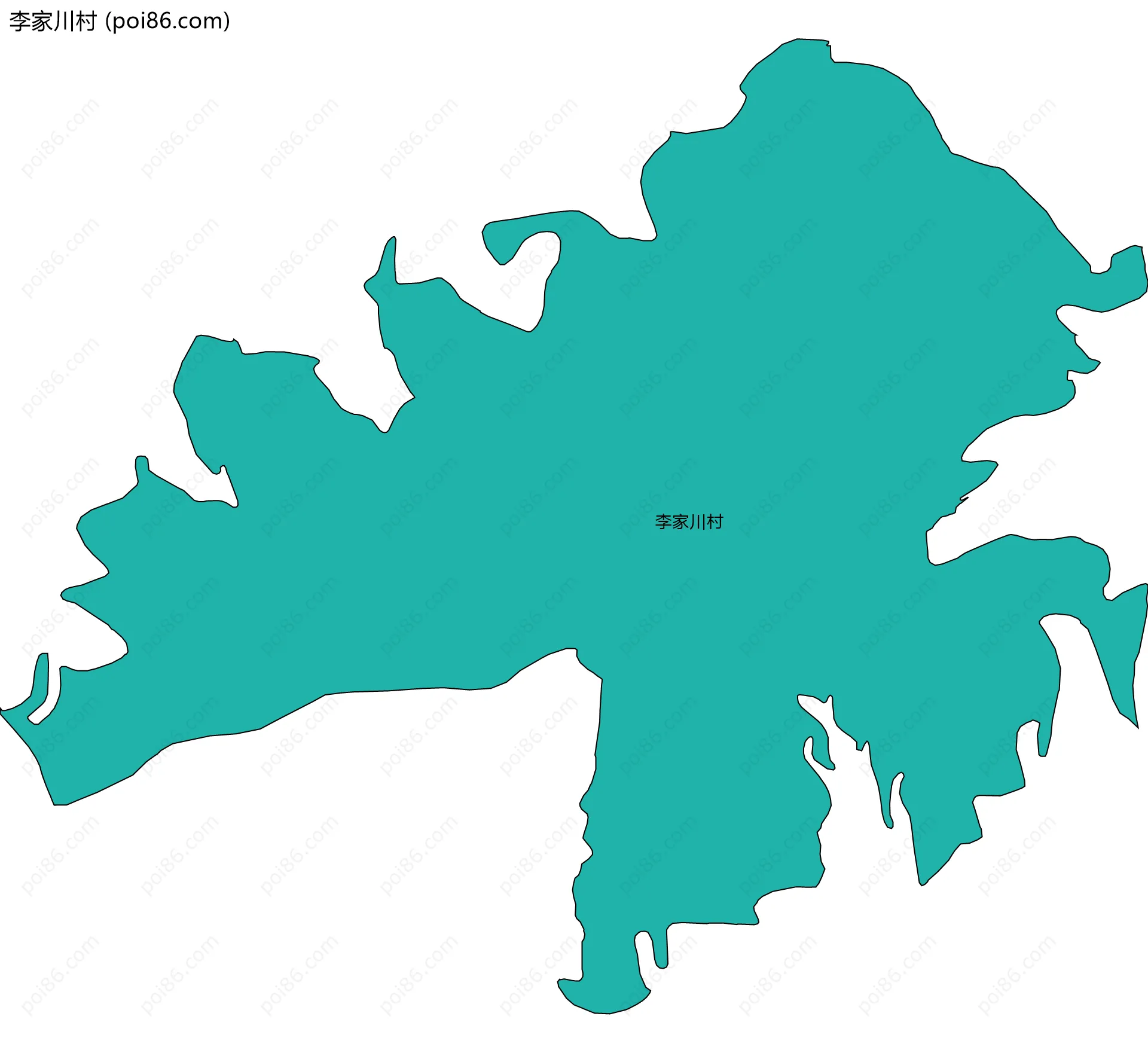 李家川村边界地图