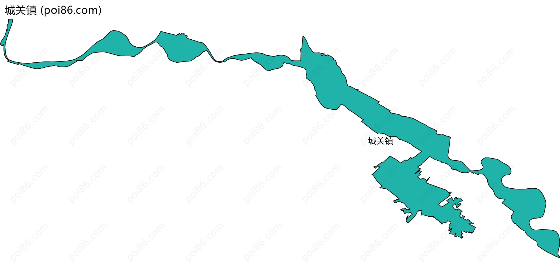 城关镇边界地图