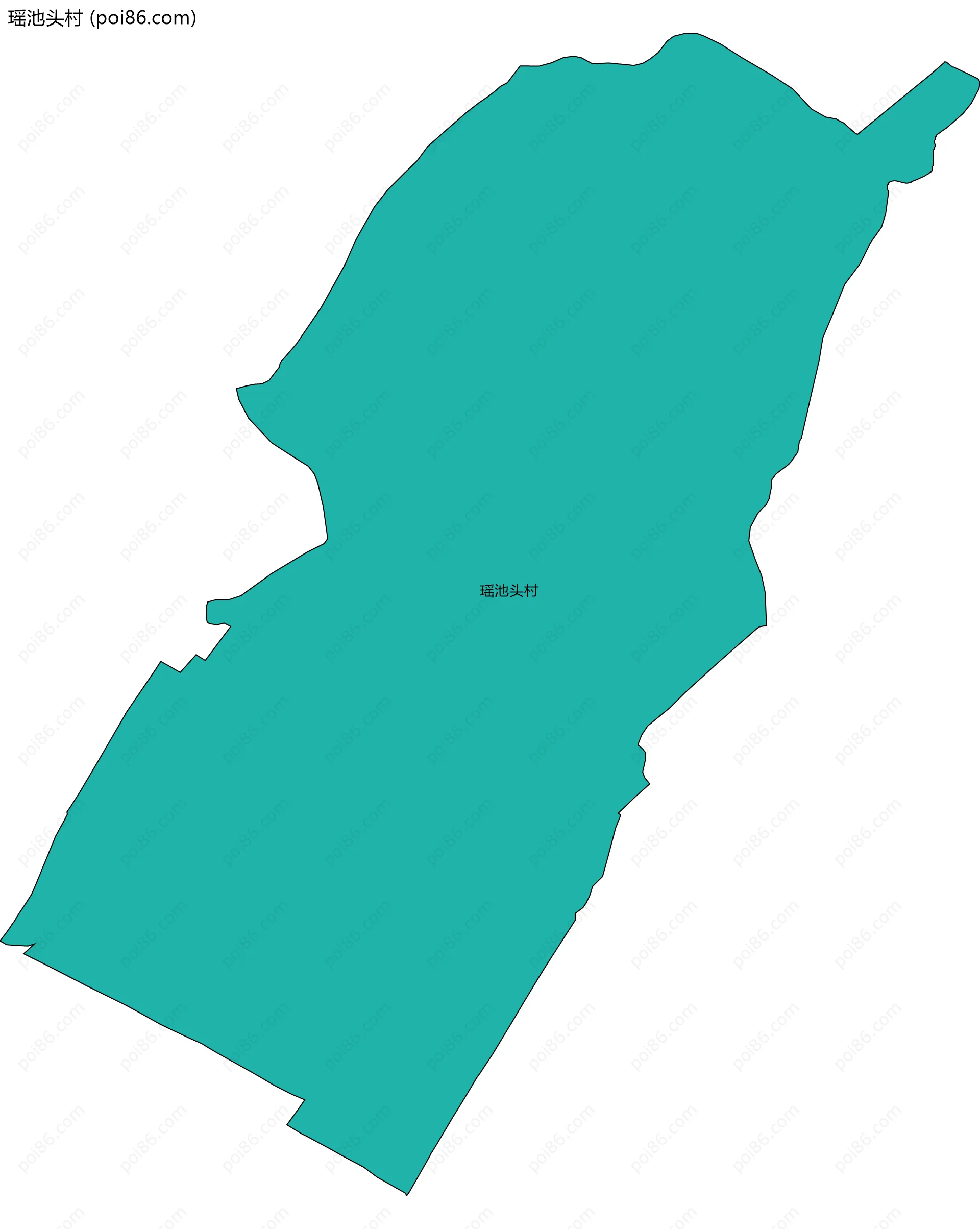 瑶池头村边界地图