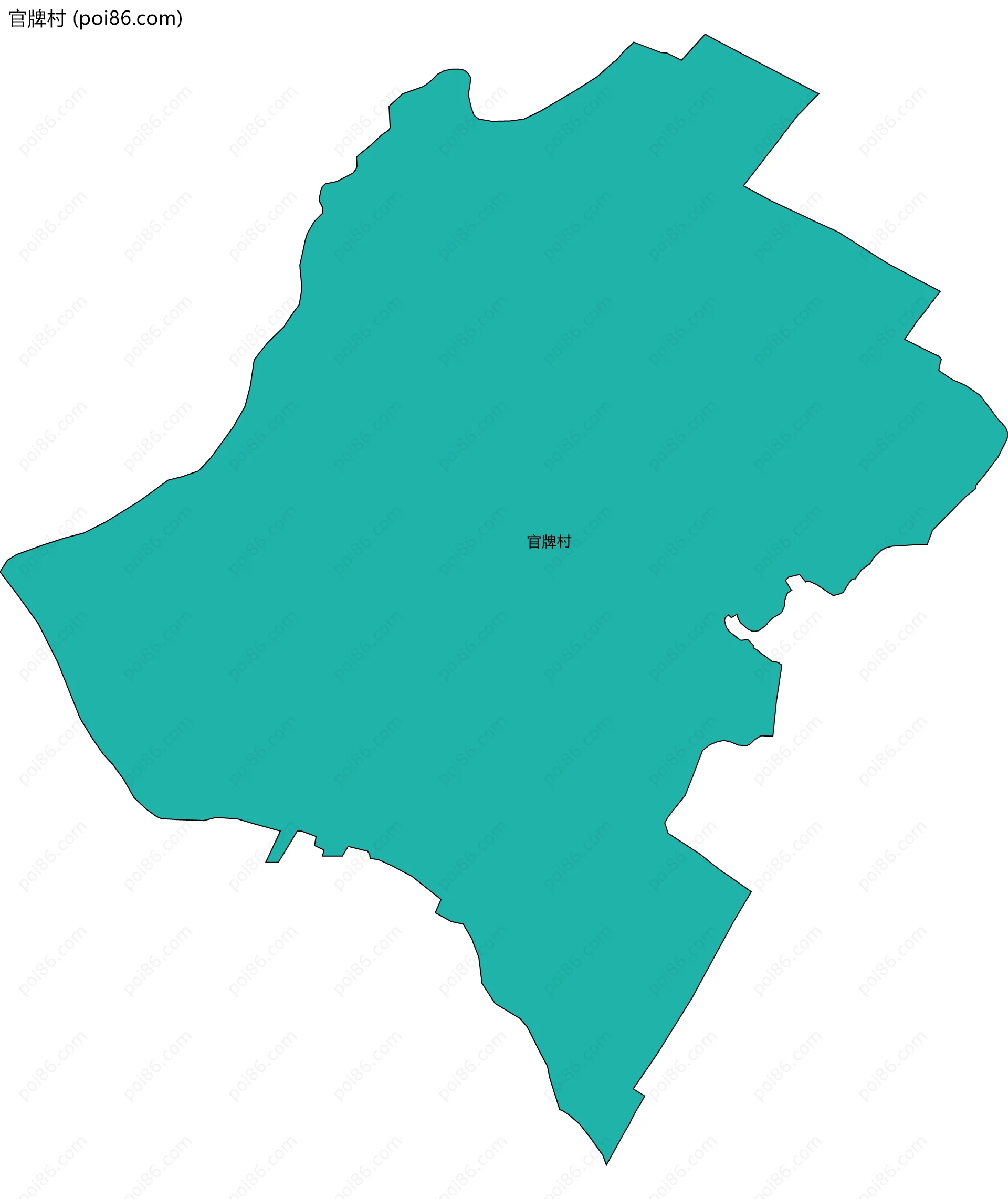 官牌村边界地图