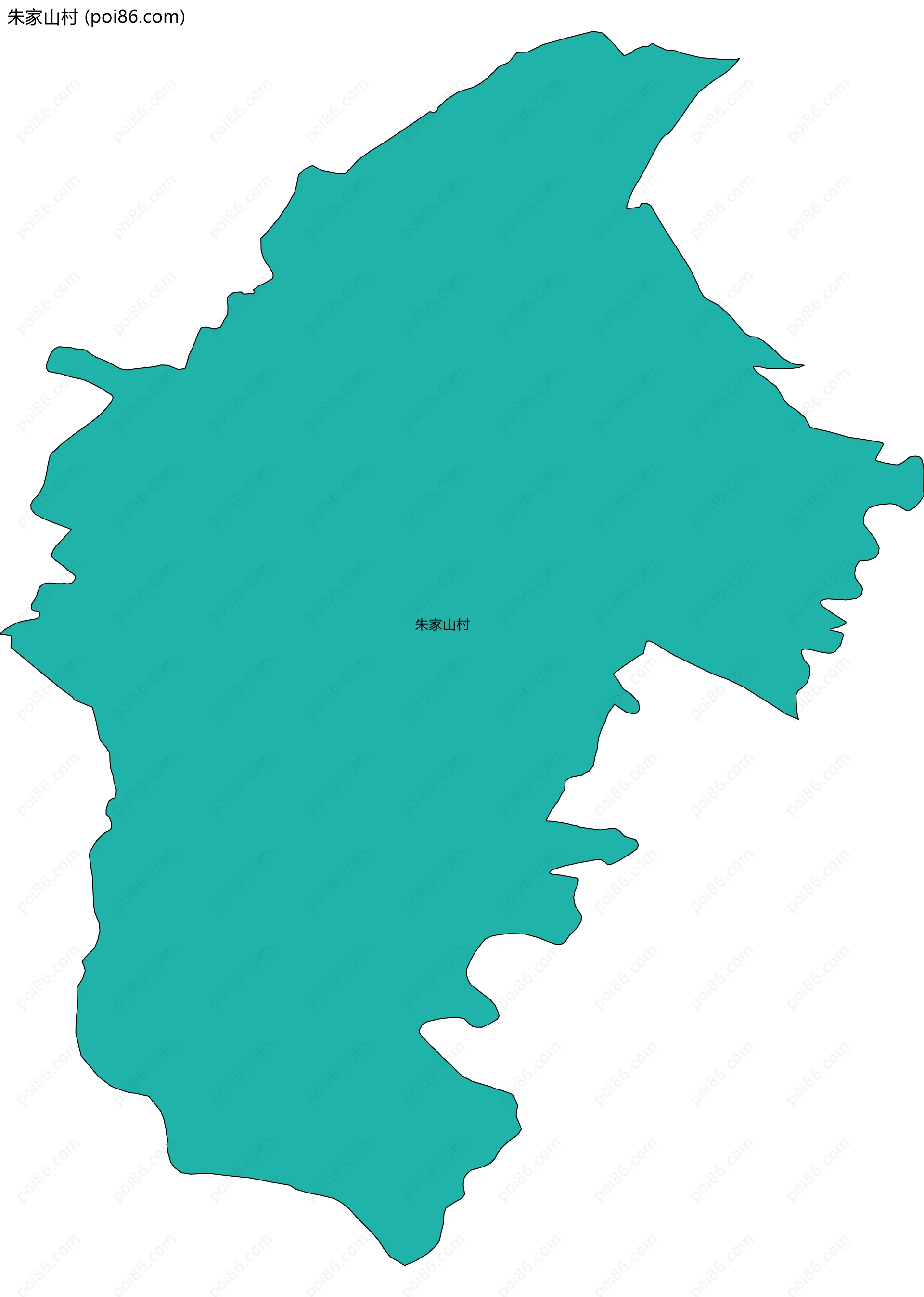 朱家山村边界地图