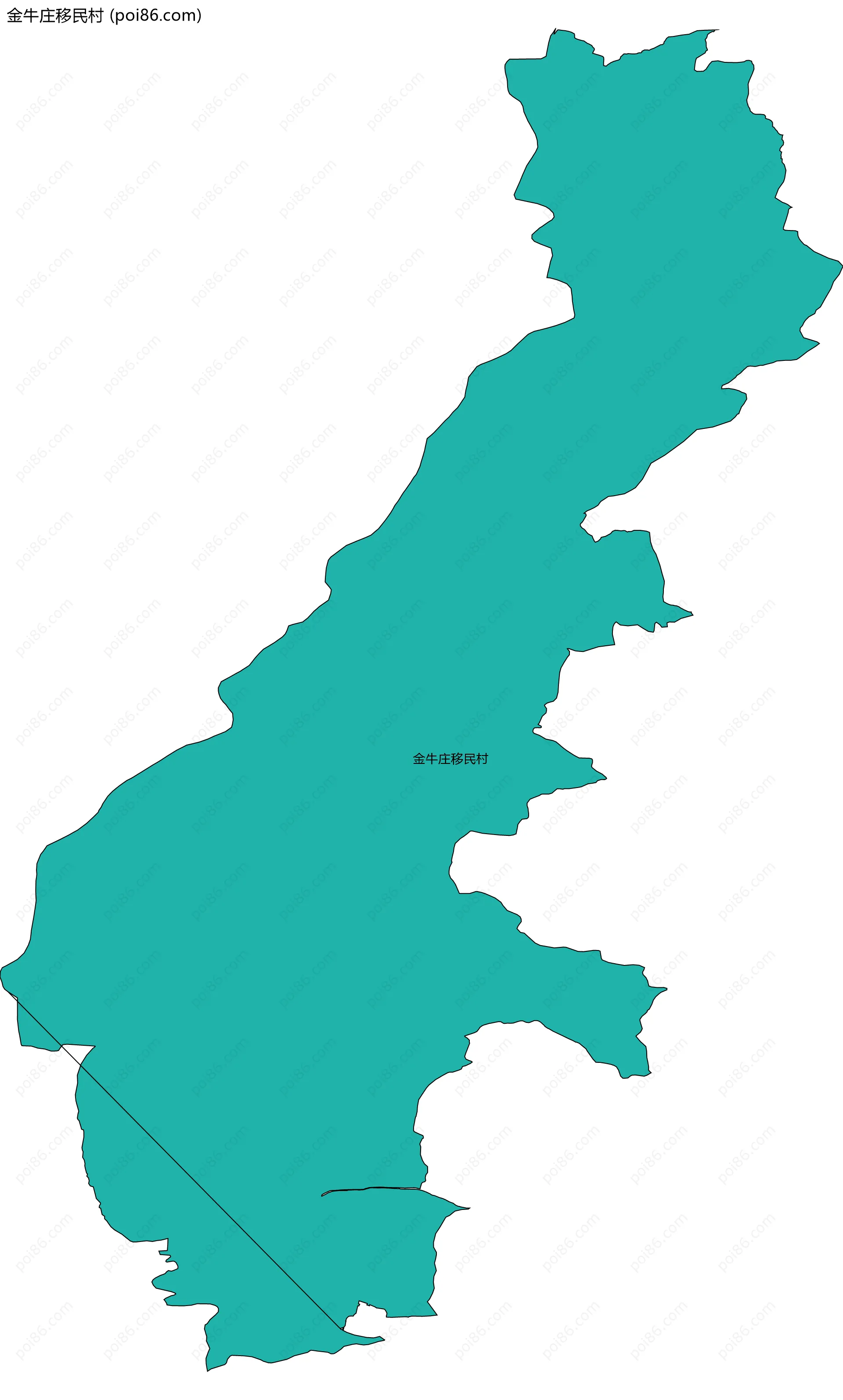 金牛庄移民村边界地图