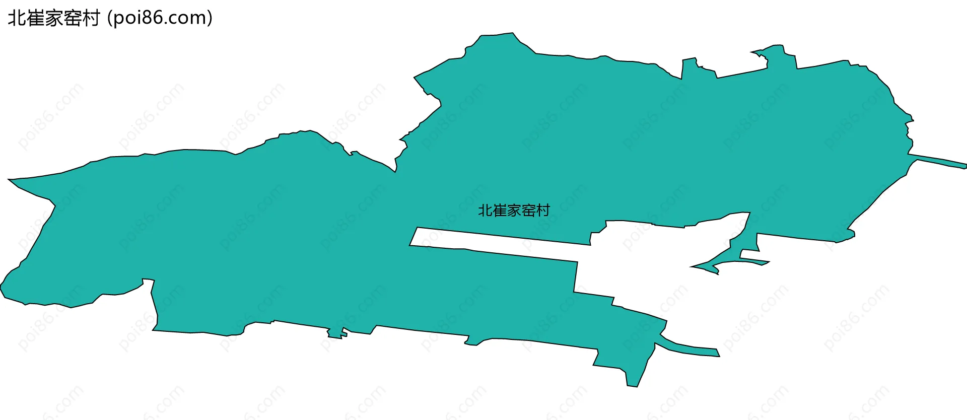 北崔家窑村边界地图