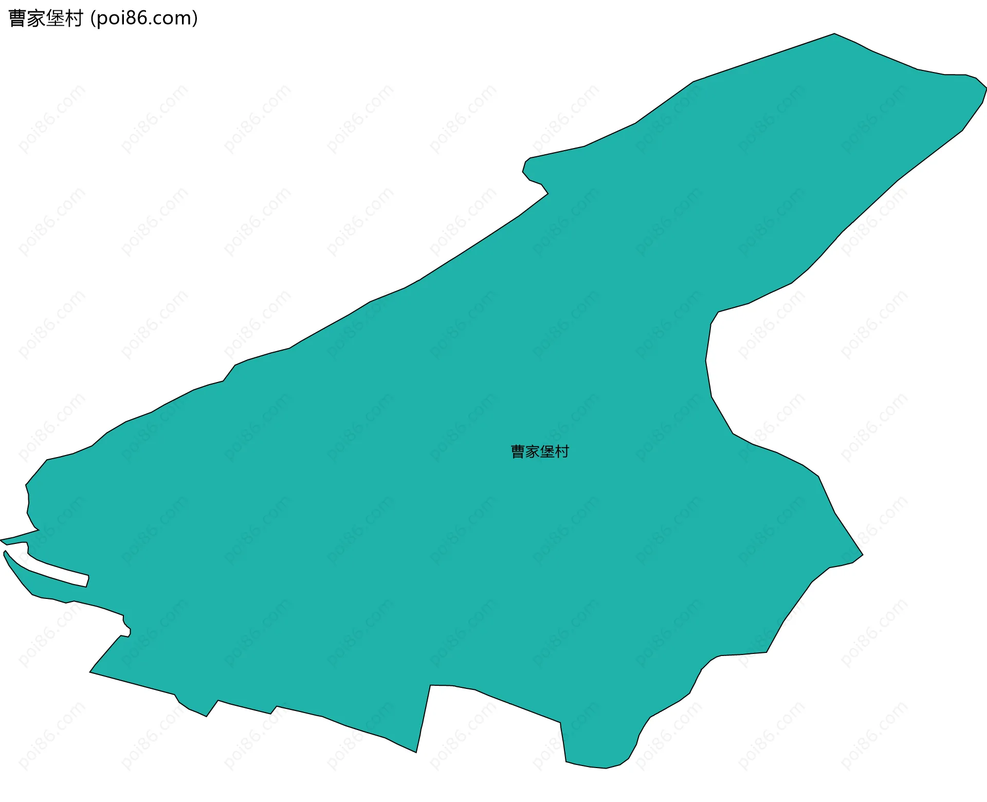 曹家堡村边界地图