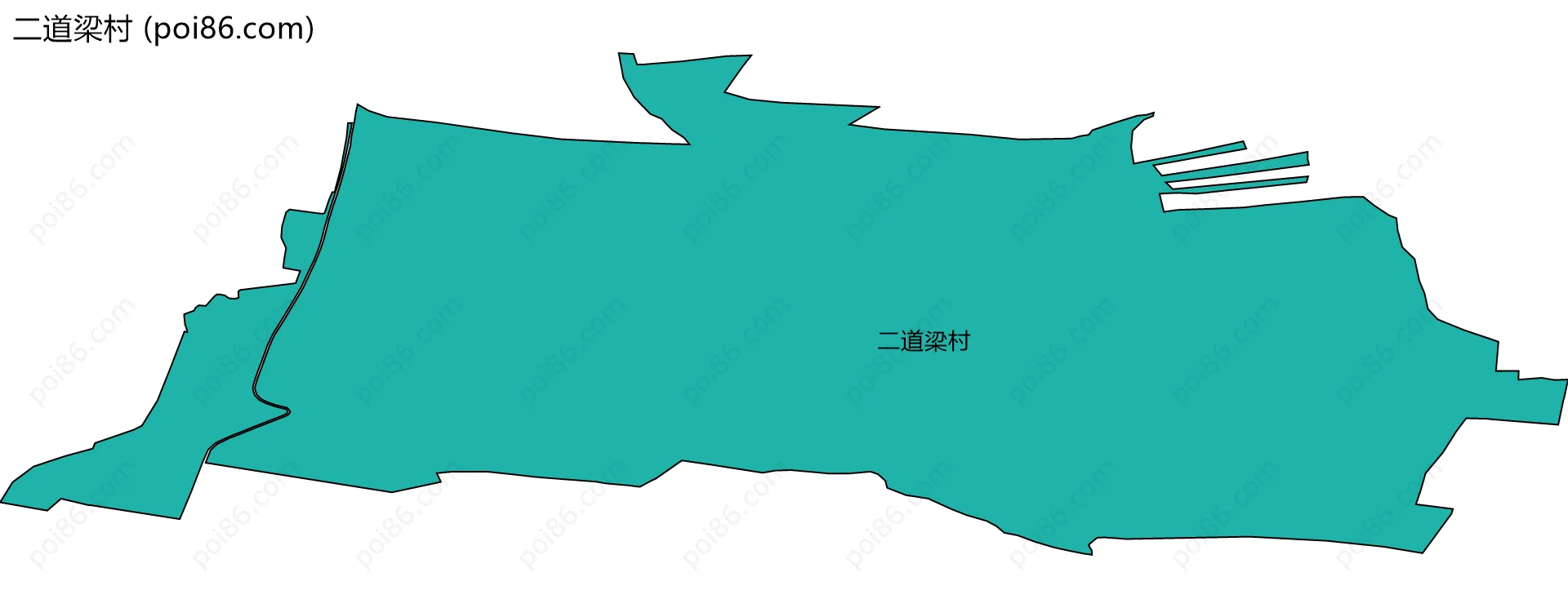 二道梁村边界地图