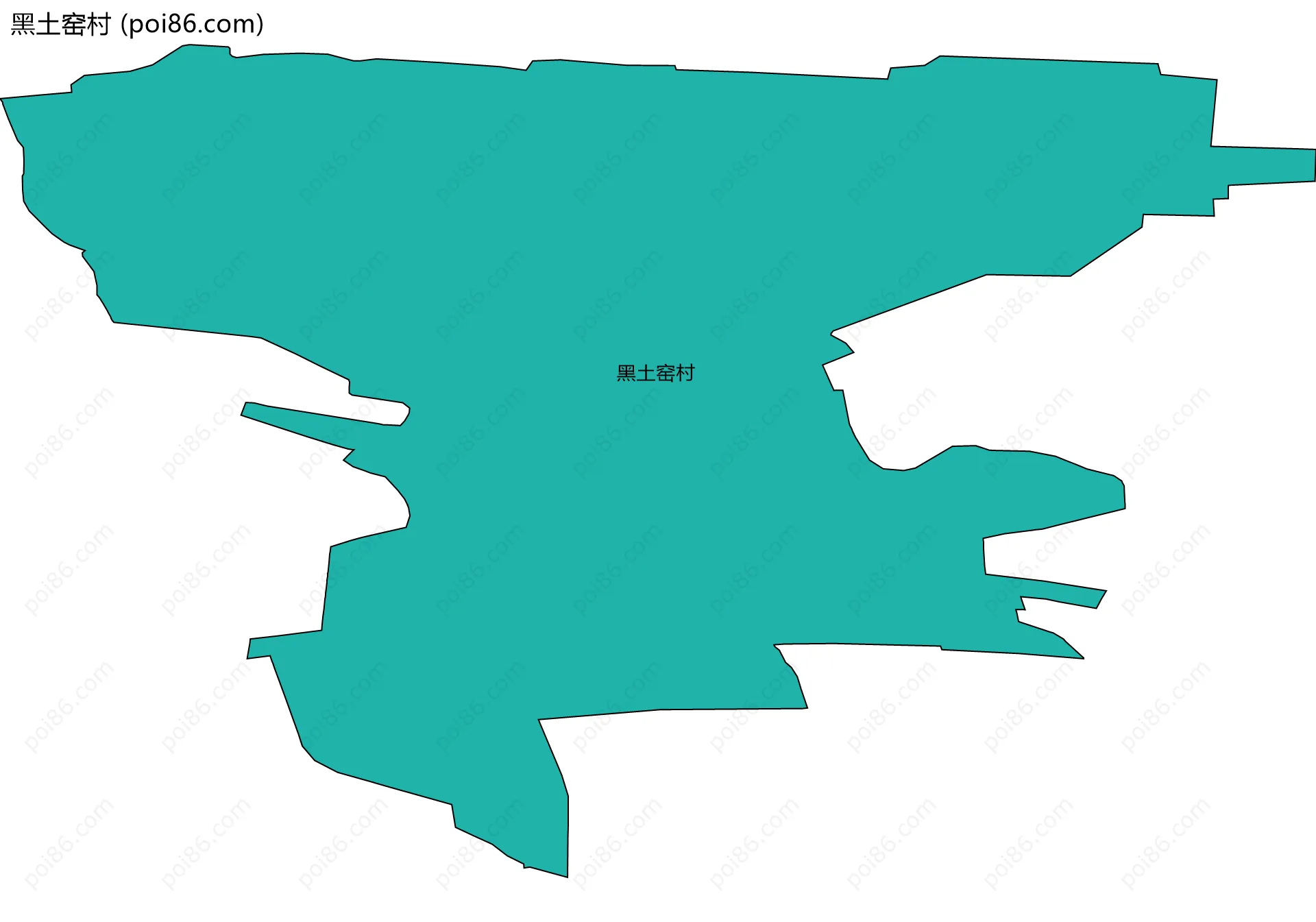 黑土窑村边界地图