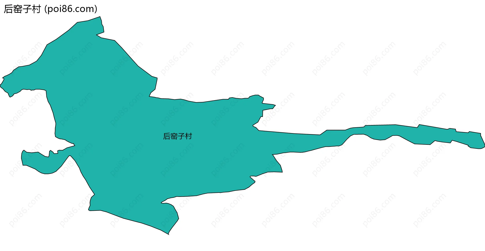 后窑子村边界地图