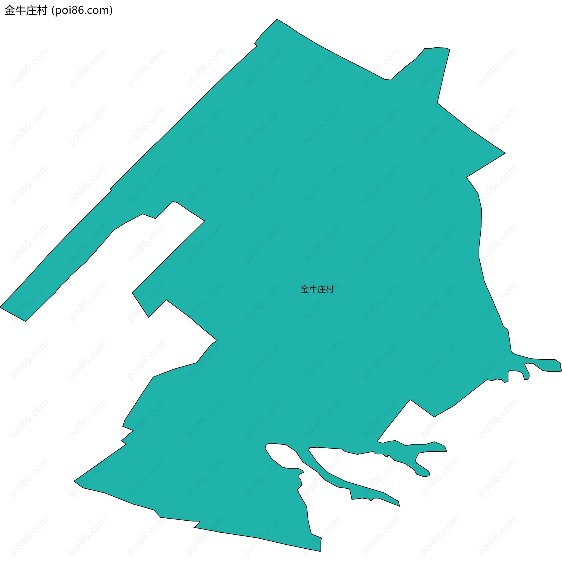 金牛庄村边界地图