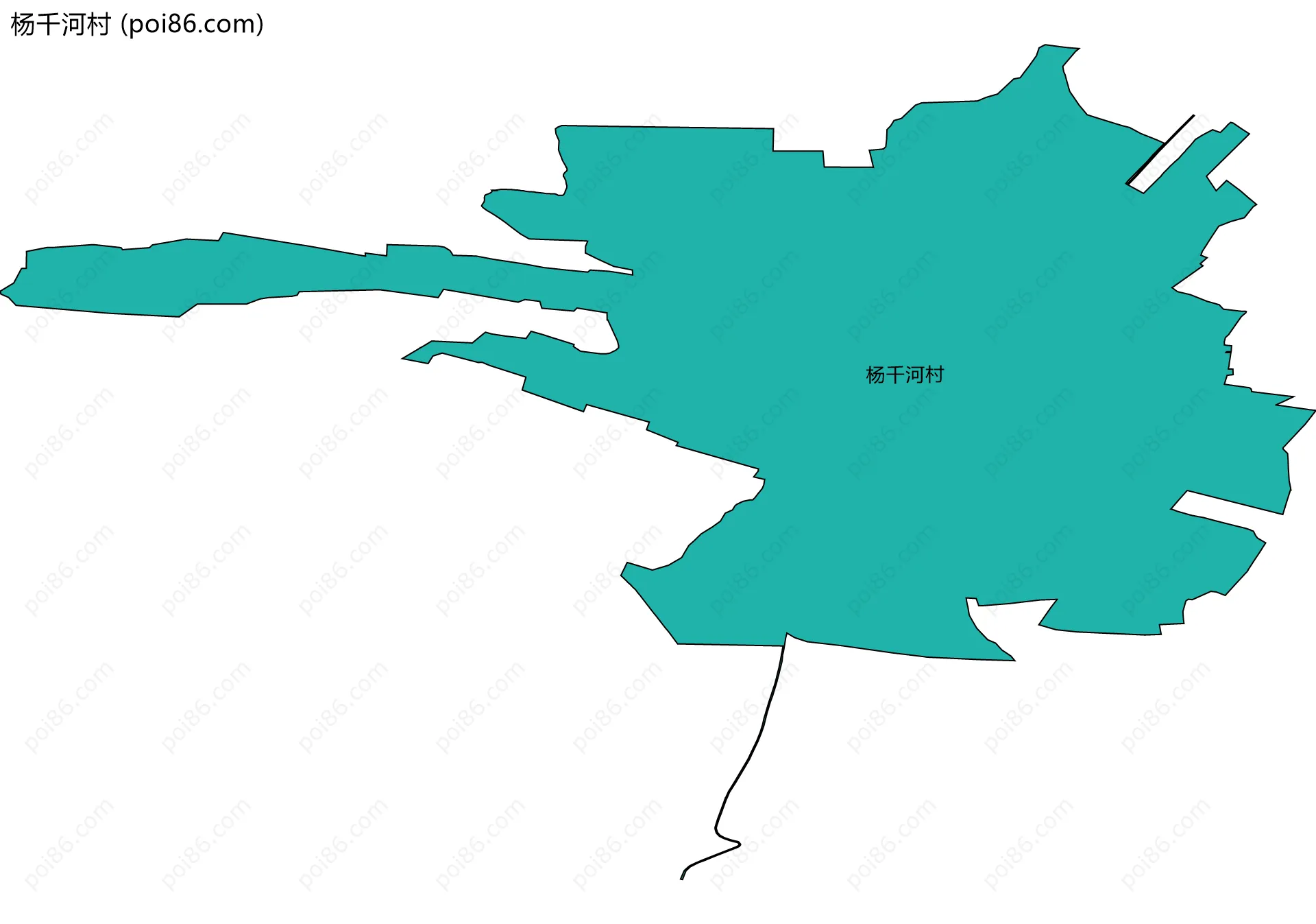 杨千河村边界地图