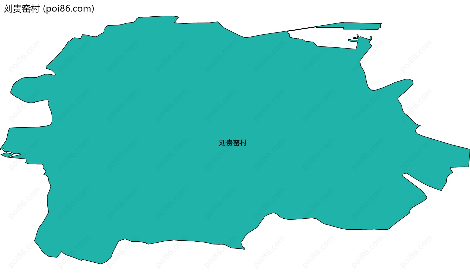 刘贵窑村边界地图