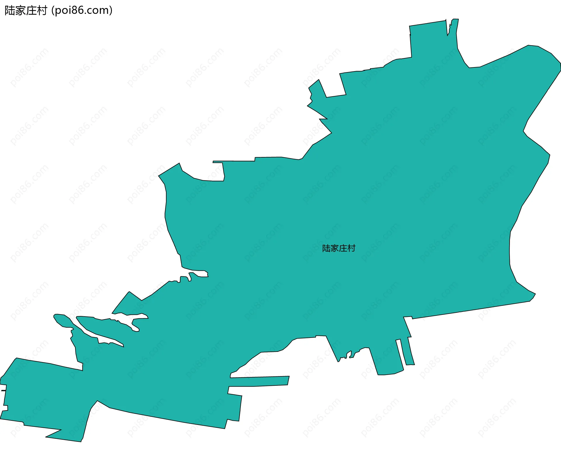 陆家庄村边界地图