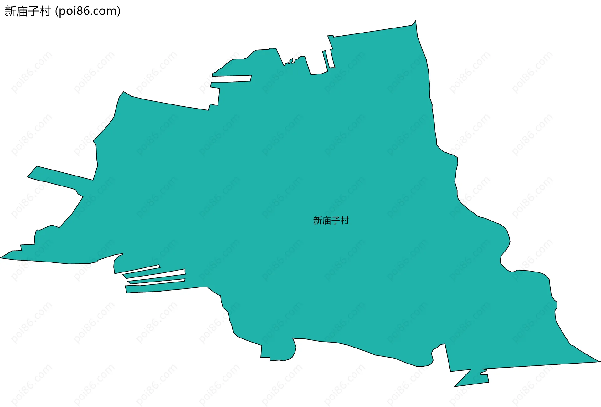 新庙子村边界地图