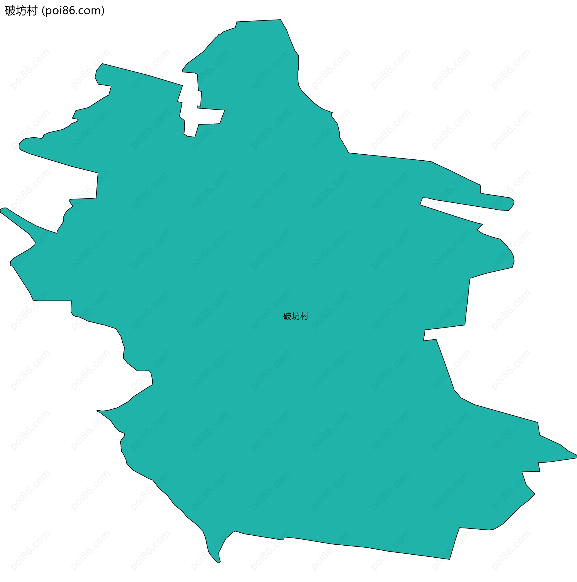 破坊村边界地图
