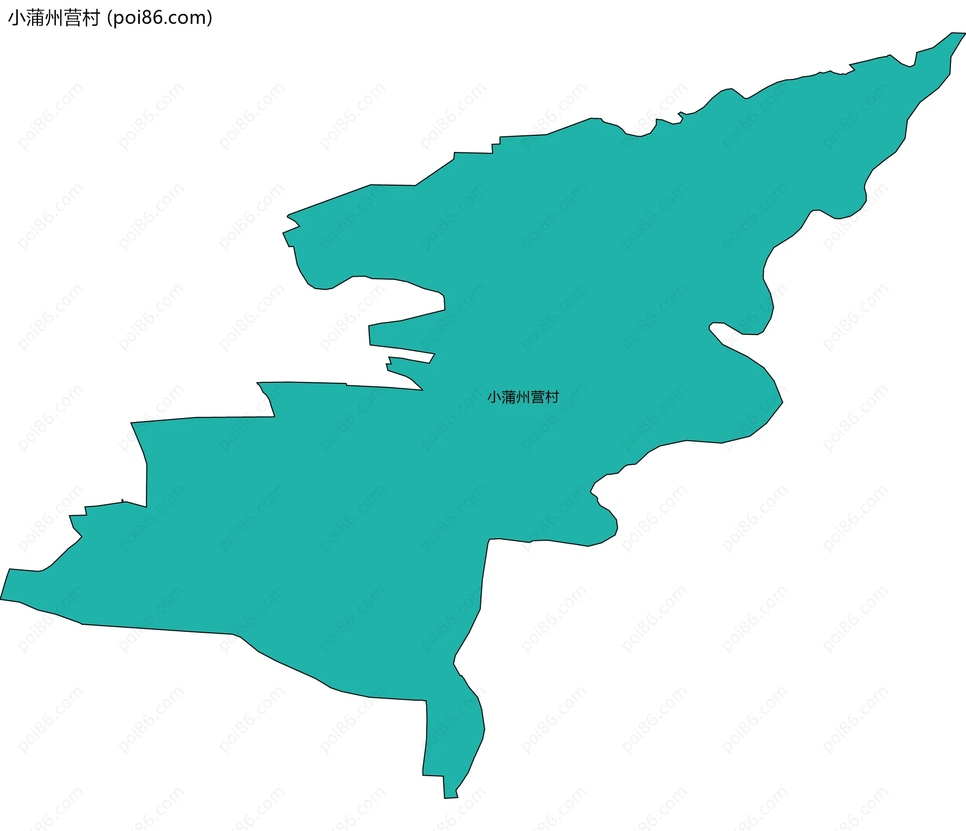 小蒲州营村边界地图