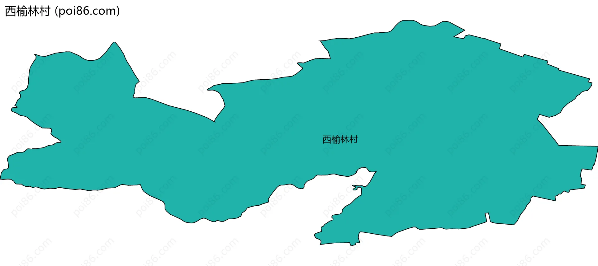 西榆林村边界地图