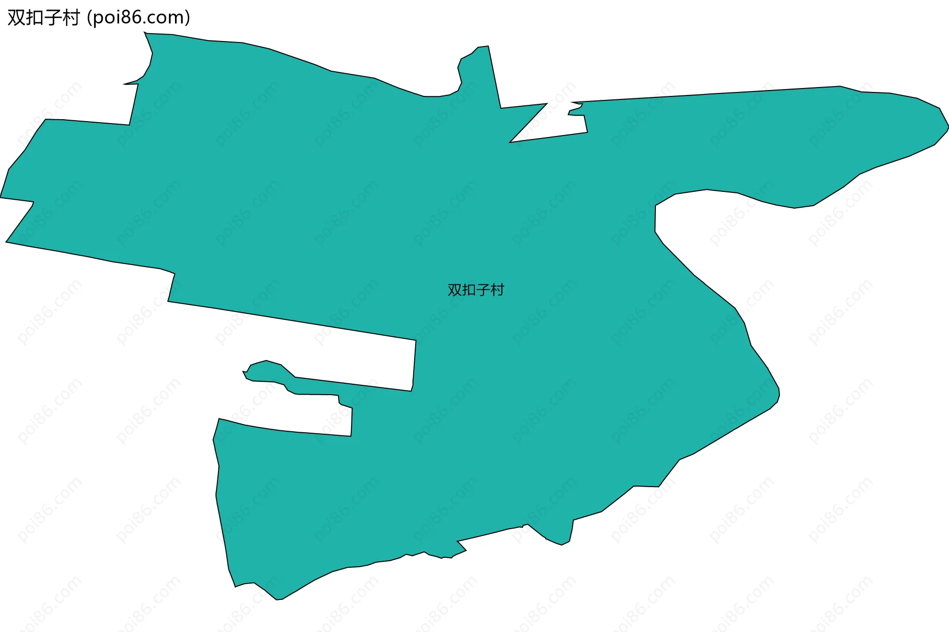 双扣子村边界地图