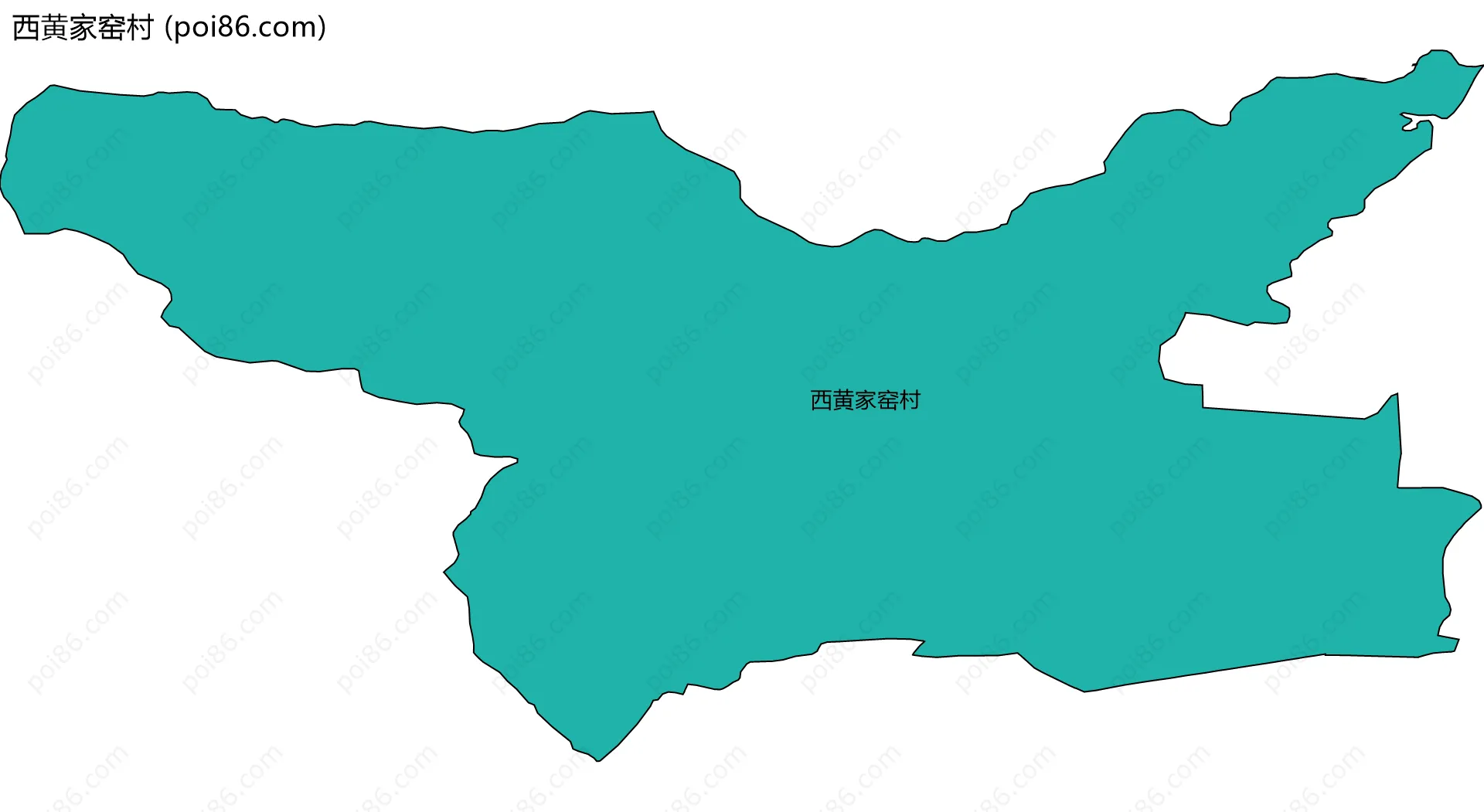 西黄家窑村边界地图