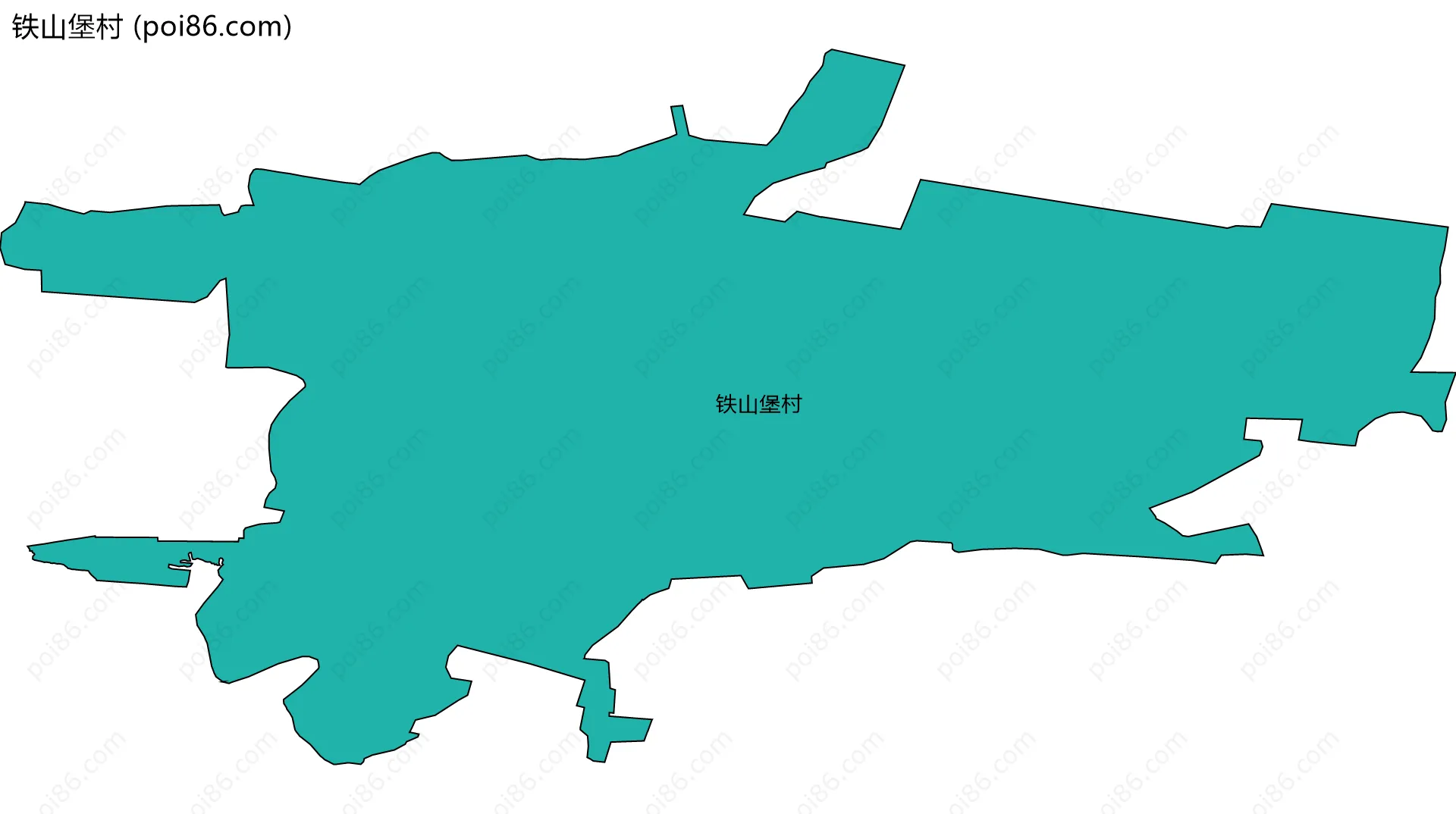 铁山堡村边界地图