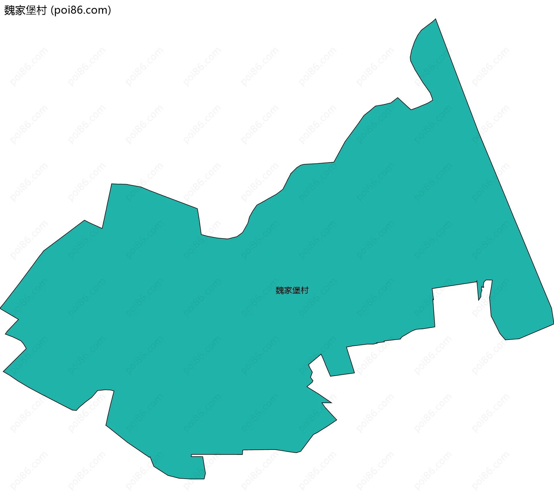 魏家堡村边界地图