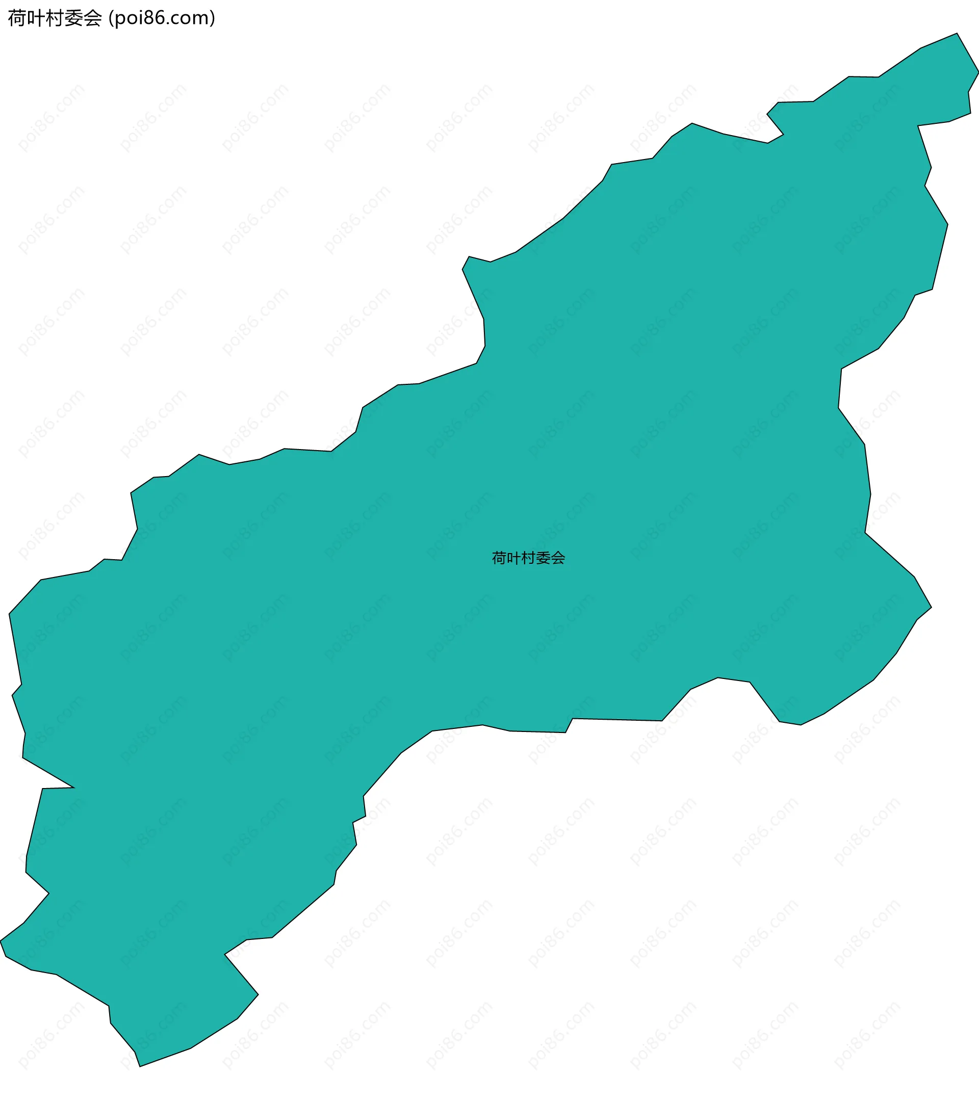 荷叶村委会边界地图