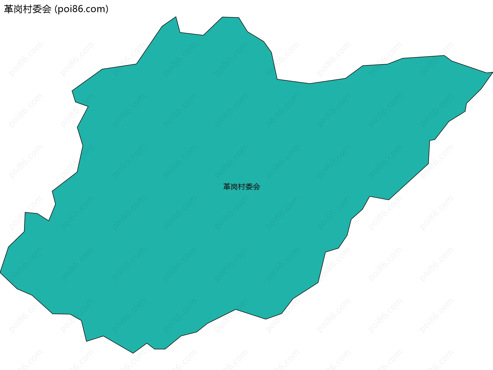 革岗村委会边界地图