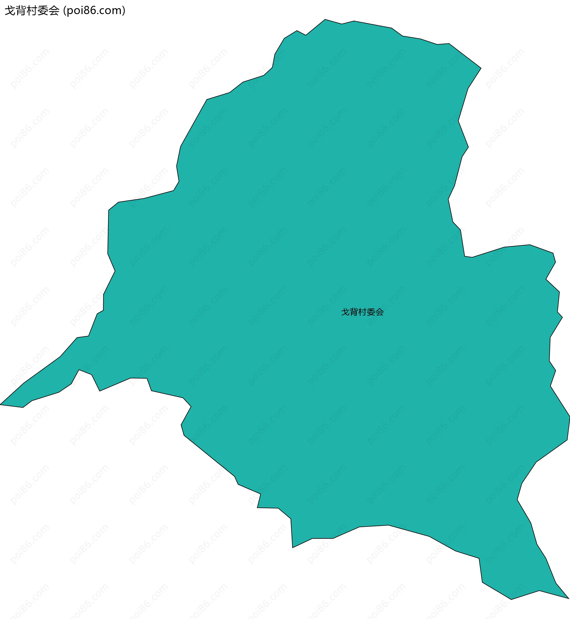 戈背村委会边界地图