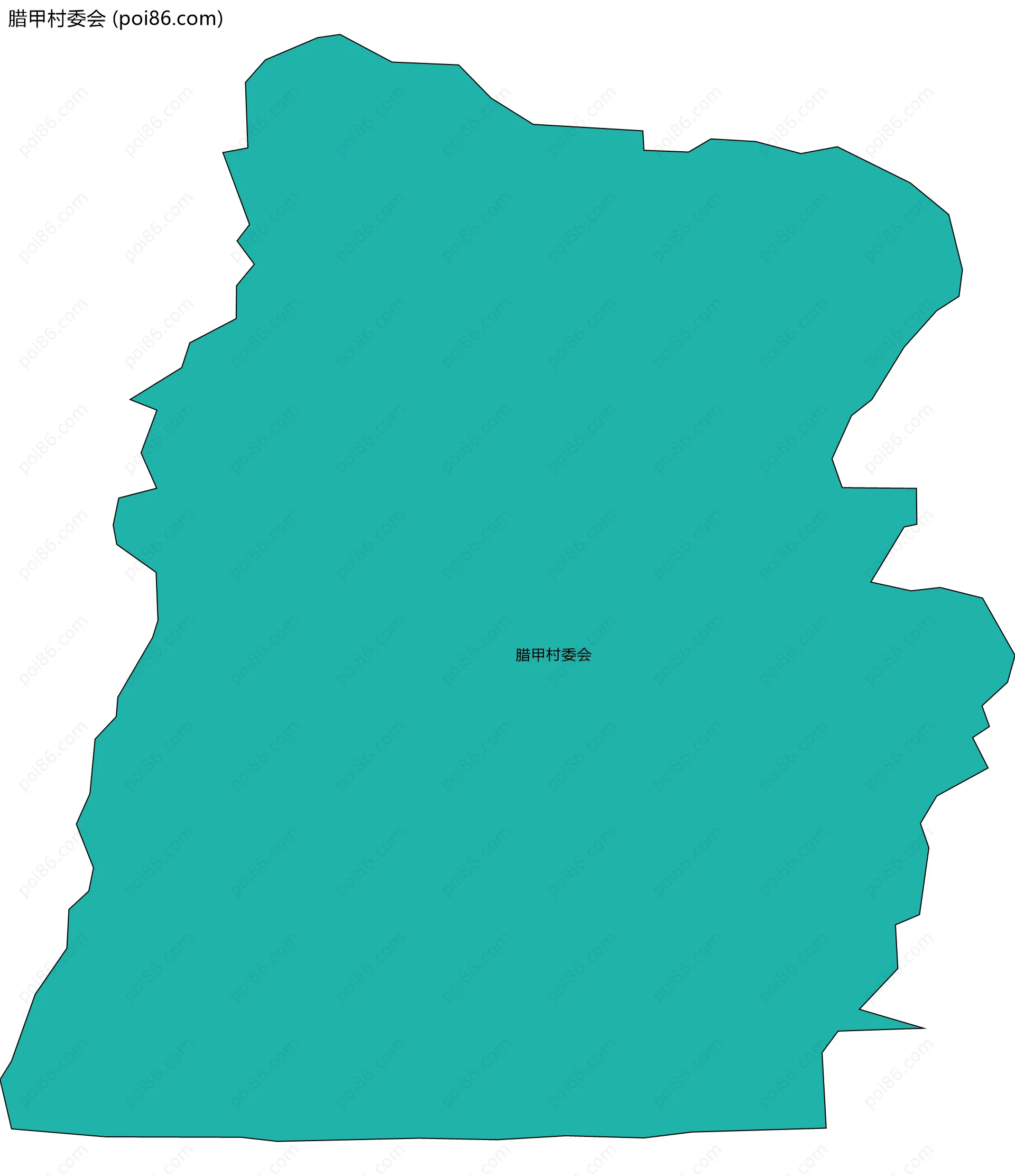 腊甲村委会边界地图