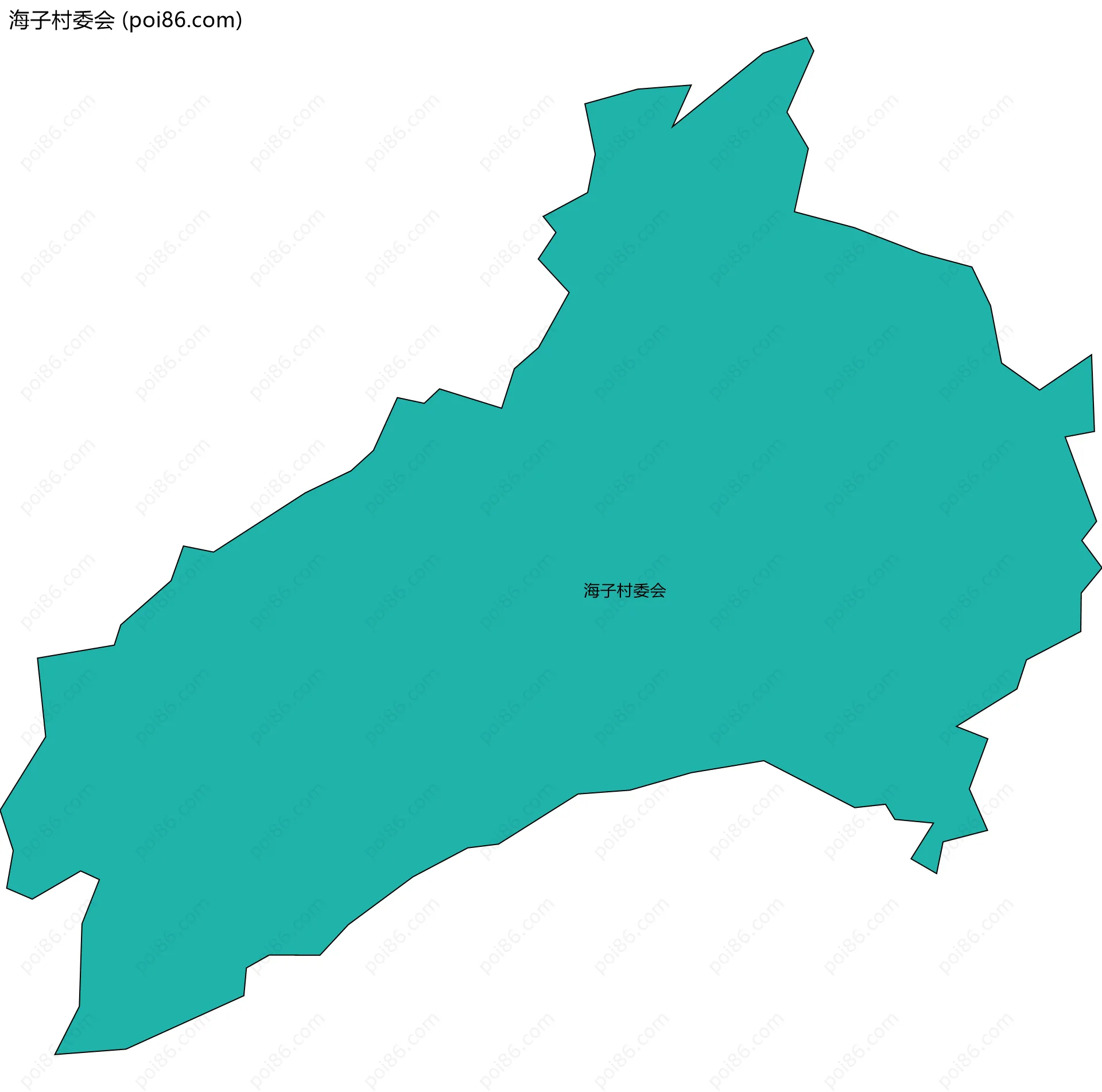 海子村委会边界地图