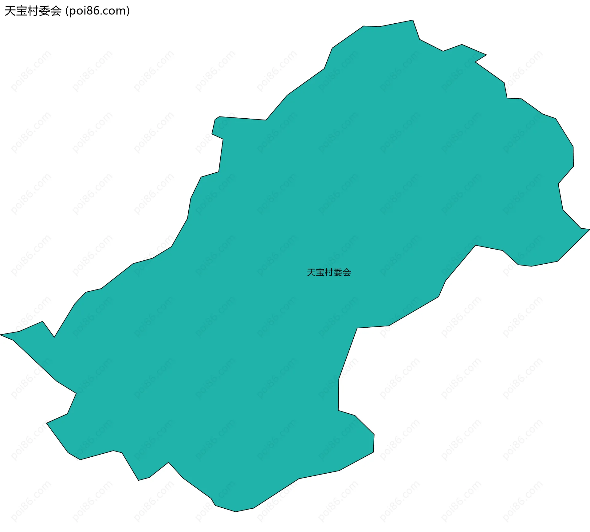 天宝村委会边界地图