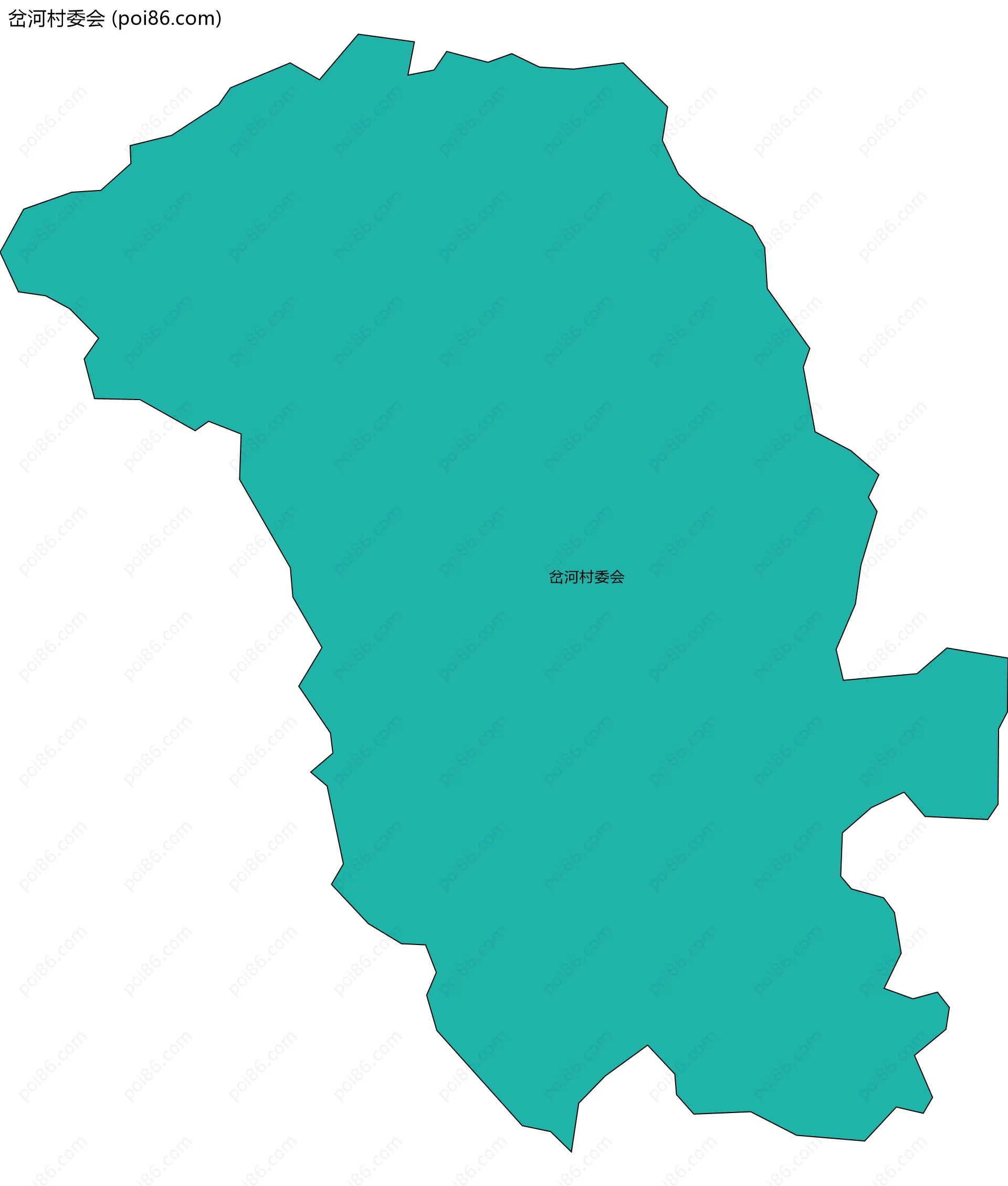 岔河村委会边界地图