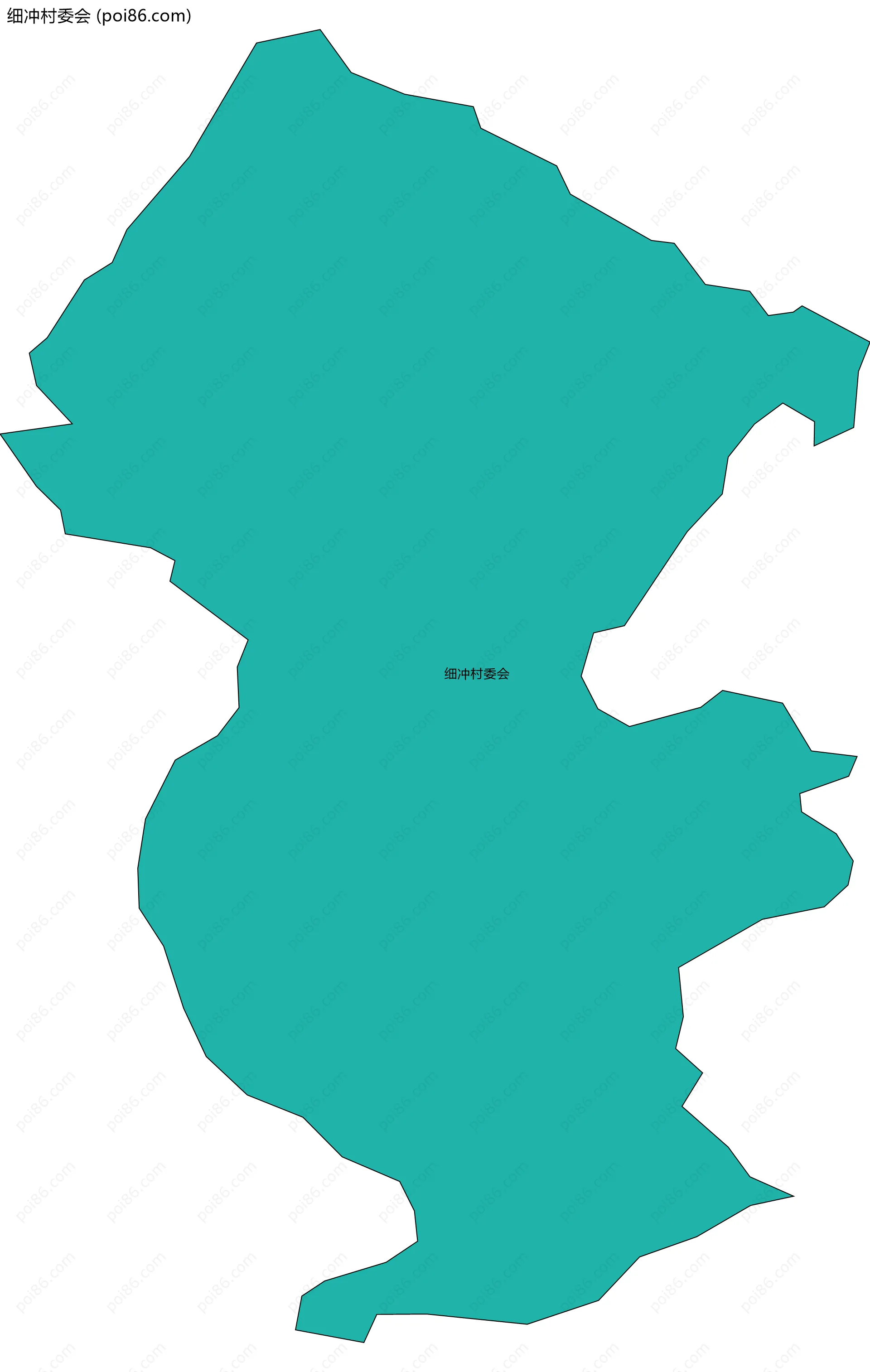 细冲村委会边界地图